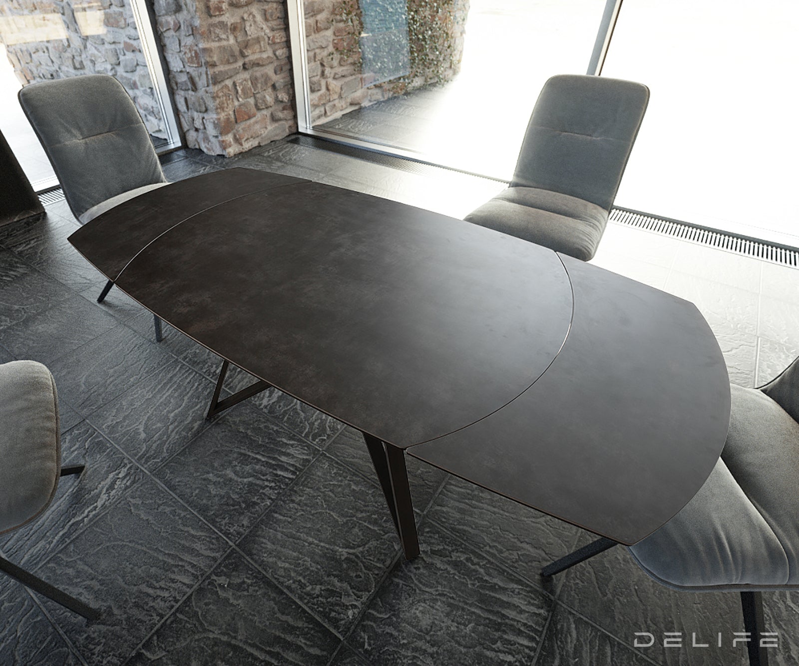 Produljivi stol Carlow 130/200x90cm, Materijal: Keramika