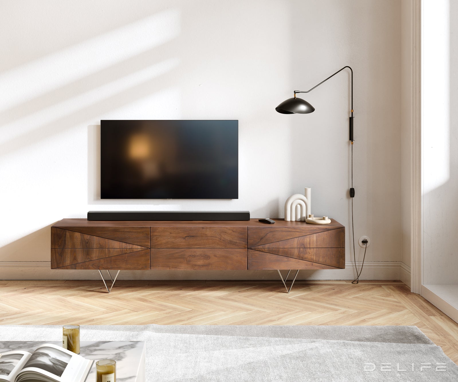 Komoda Designer Wyatt 175cm, Materijal: Bagrem