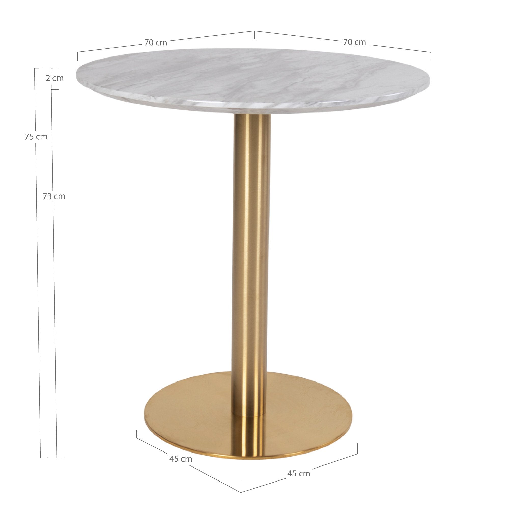 Fiksni stol Bolzano 70x75cm, Materijal: Čelik/MDF