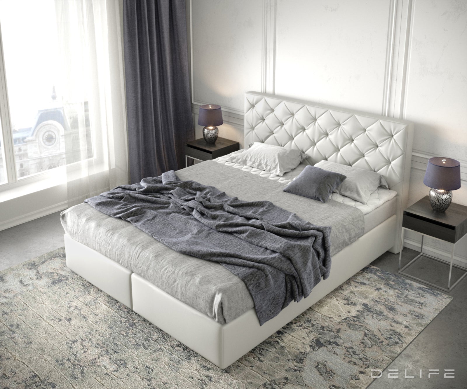Box spring krevet Dream-Great s madracem i nadmadracem, Materijal: Umjetna koža