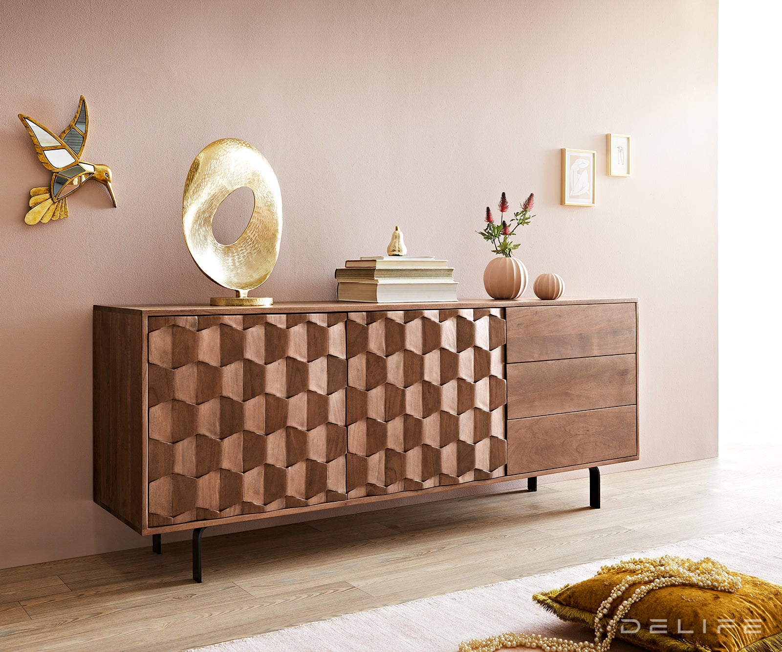 Komoda Fevo 175cm, Materijal: Bagrem