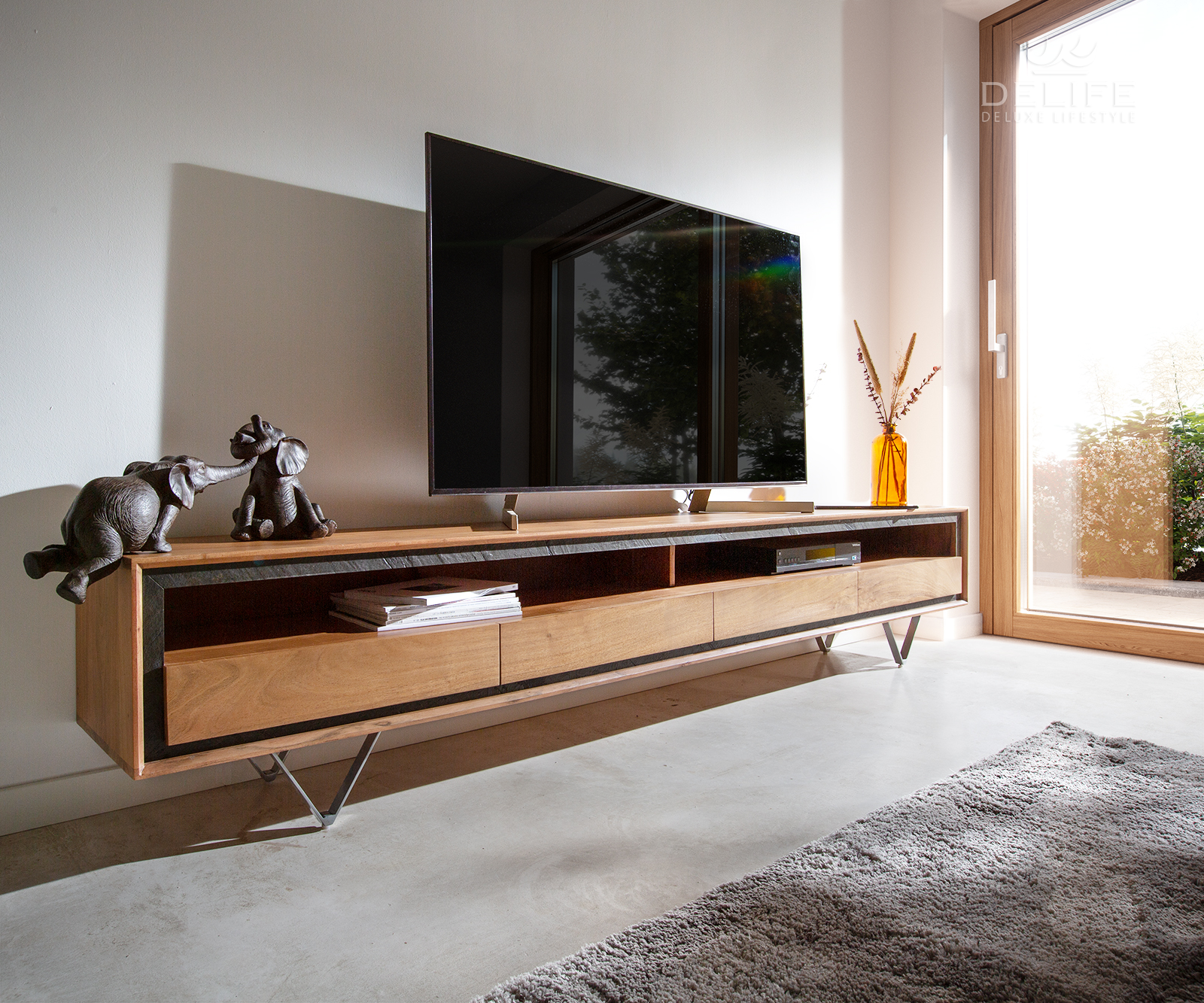 Komoda Stonegrace 240cm, Materijal: Bagrem