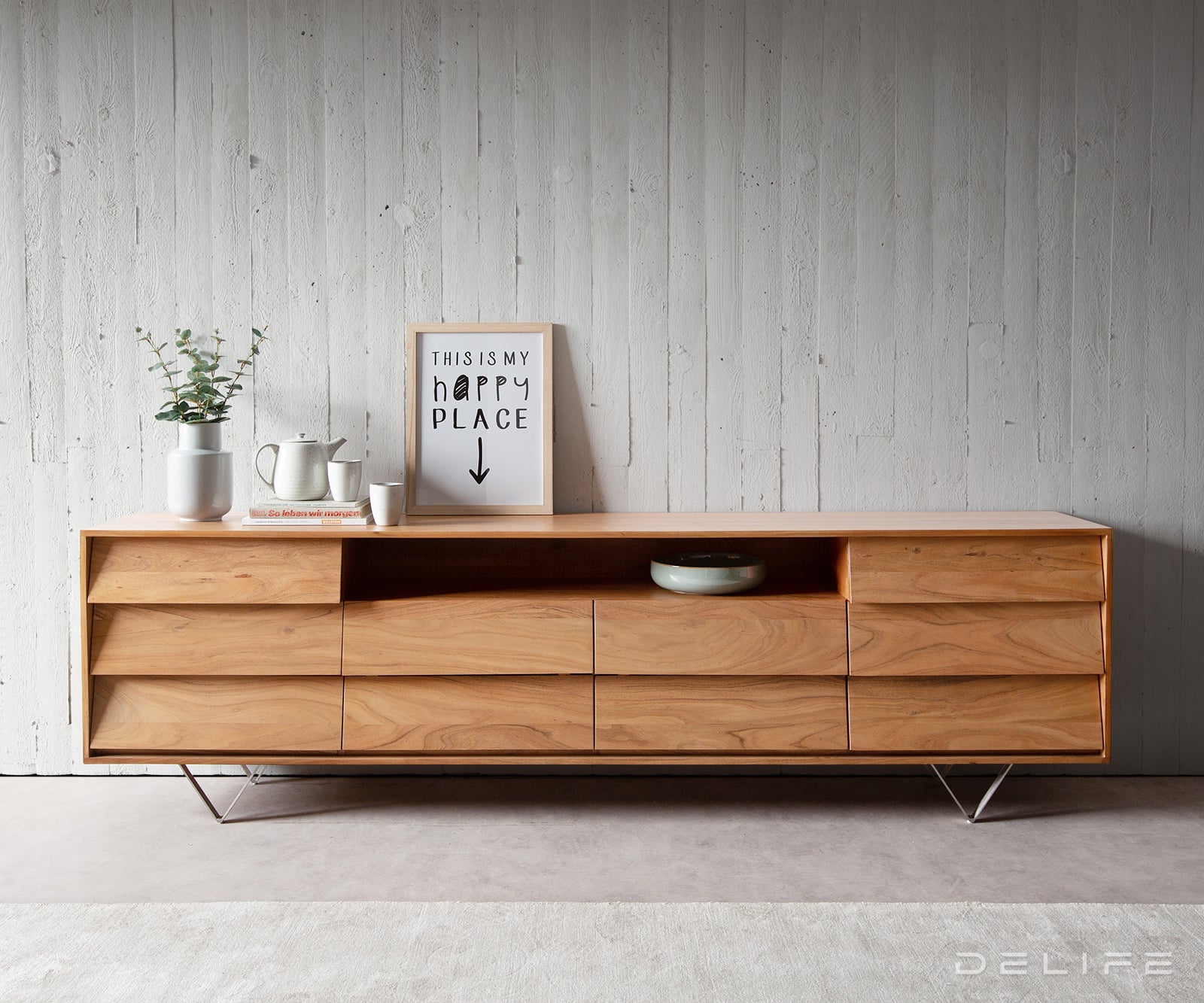 Komoda Eloi 240x40cm, Materijal: Bagrem