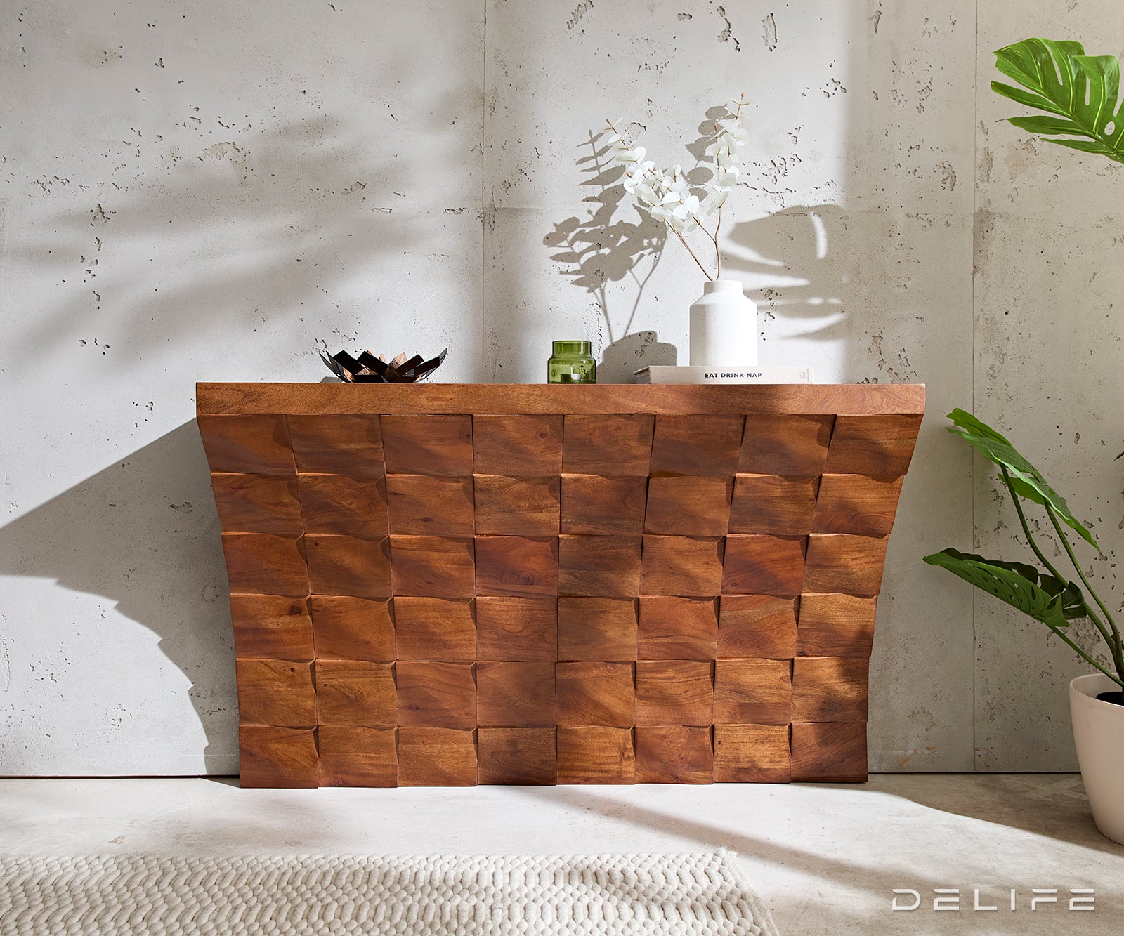 Konzola Eremos 120x35cm, Materijal: Bagrem