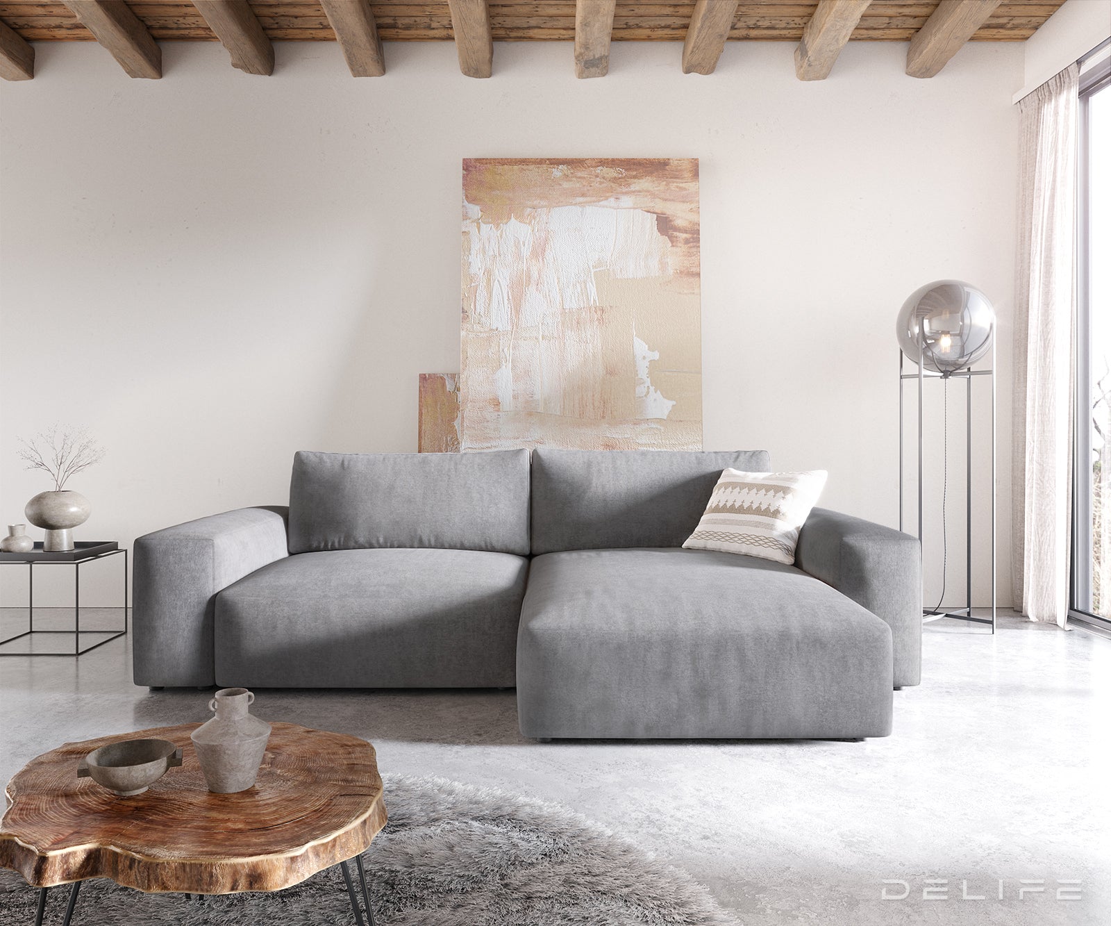 Kutna garnitura Lanzo XL 274x175x69cm, Materijal: Mikrofibra