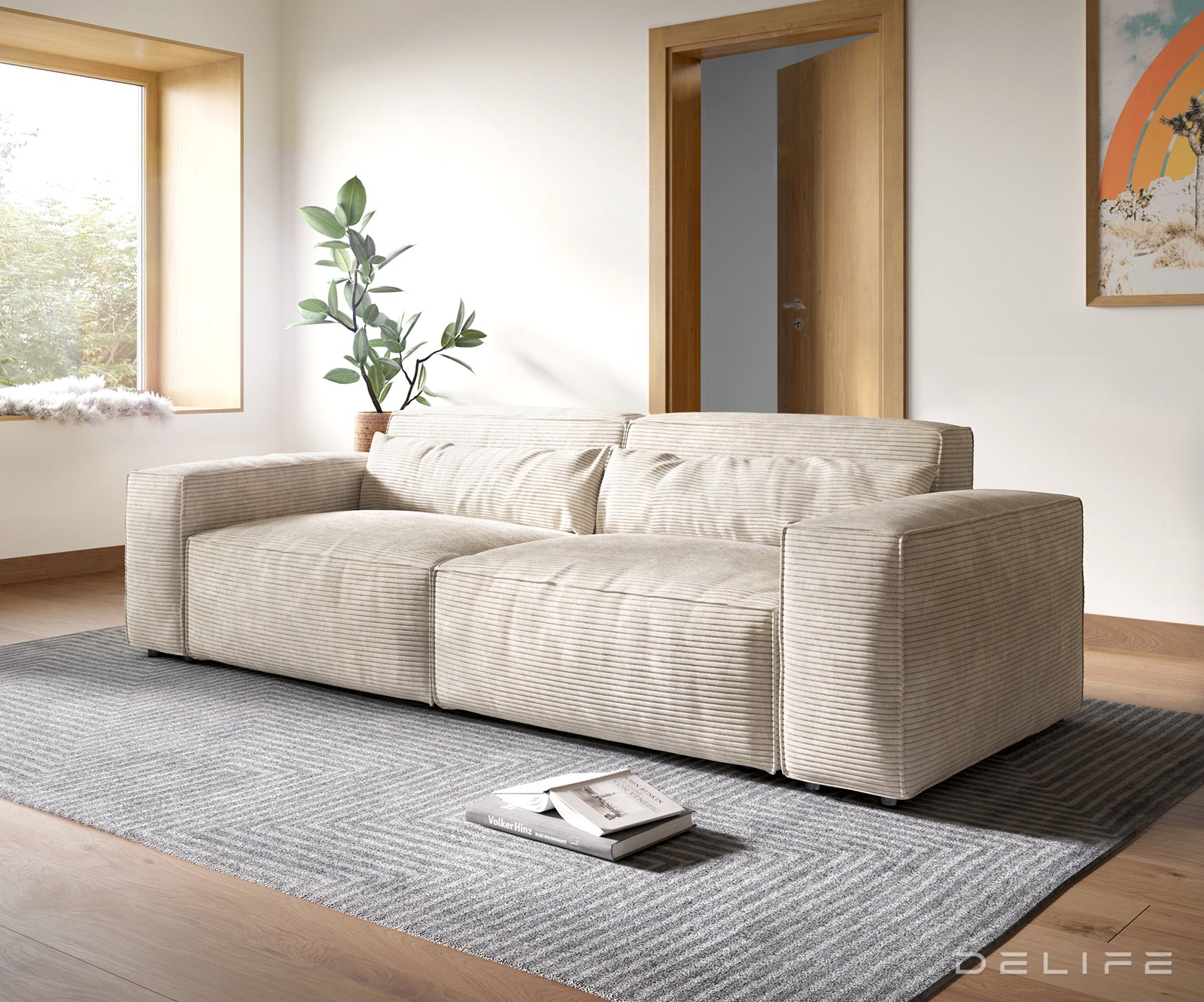 Sofa Sirpio XL 266x130cm, Materijal: Rebrasta tkanina
