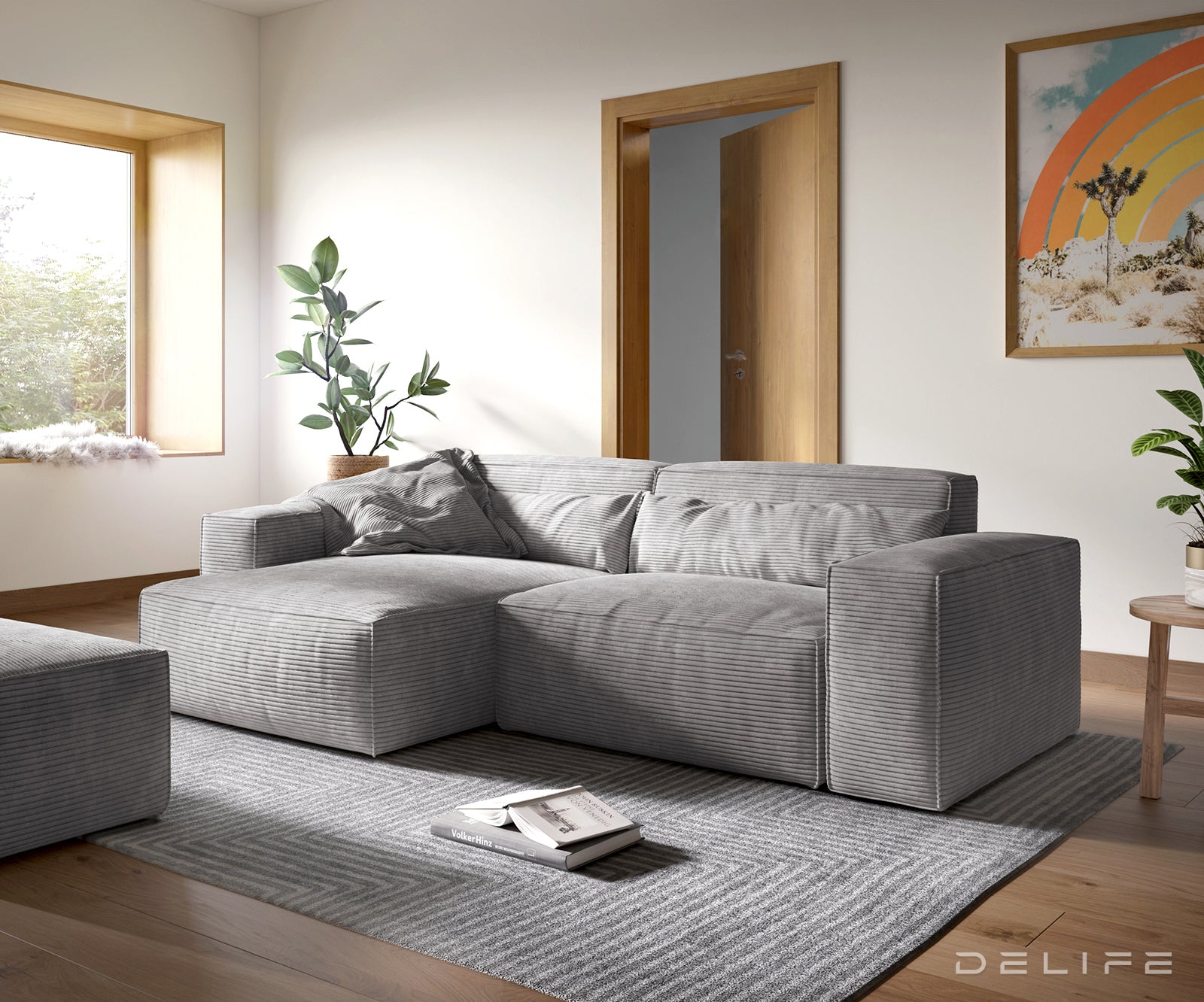 Kutna garnitura Sirpio XL 266x173cm, Materijal: Rebrasta tkanina
