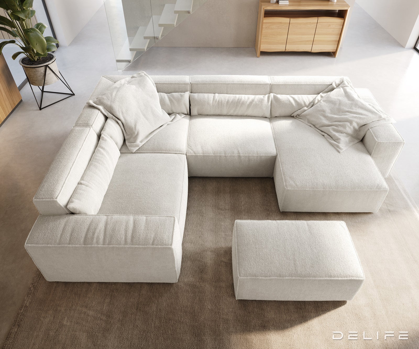 Velika kutna garnitura Sirpio 303x210cm, Materijal: Boucle