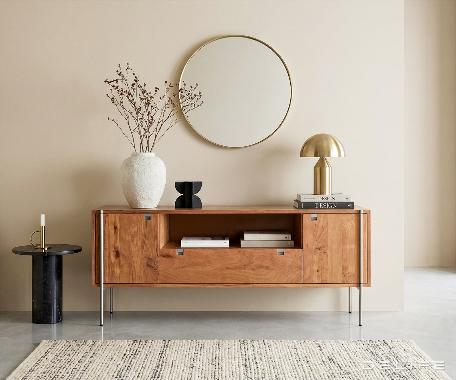Komoda Rivoro 173x48cm, Materijal: Bagrem