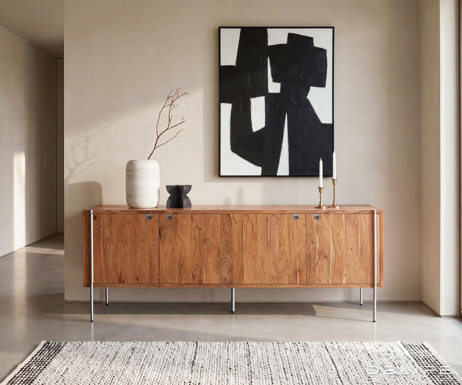 Komoda Rivoro 208x48cm, Materijal: Bagrem