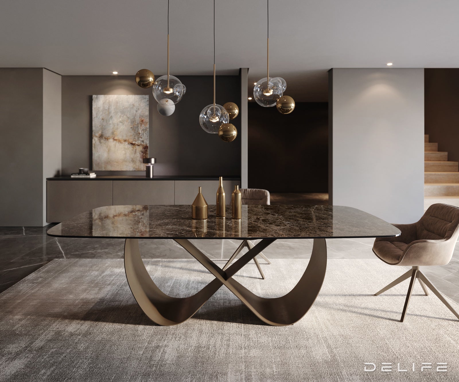 Blagovaonski stol Edge 240x120cm, Materijal: Keramika na staklu