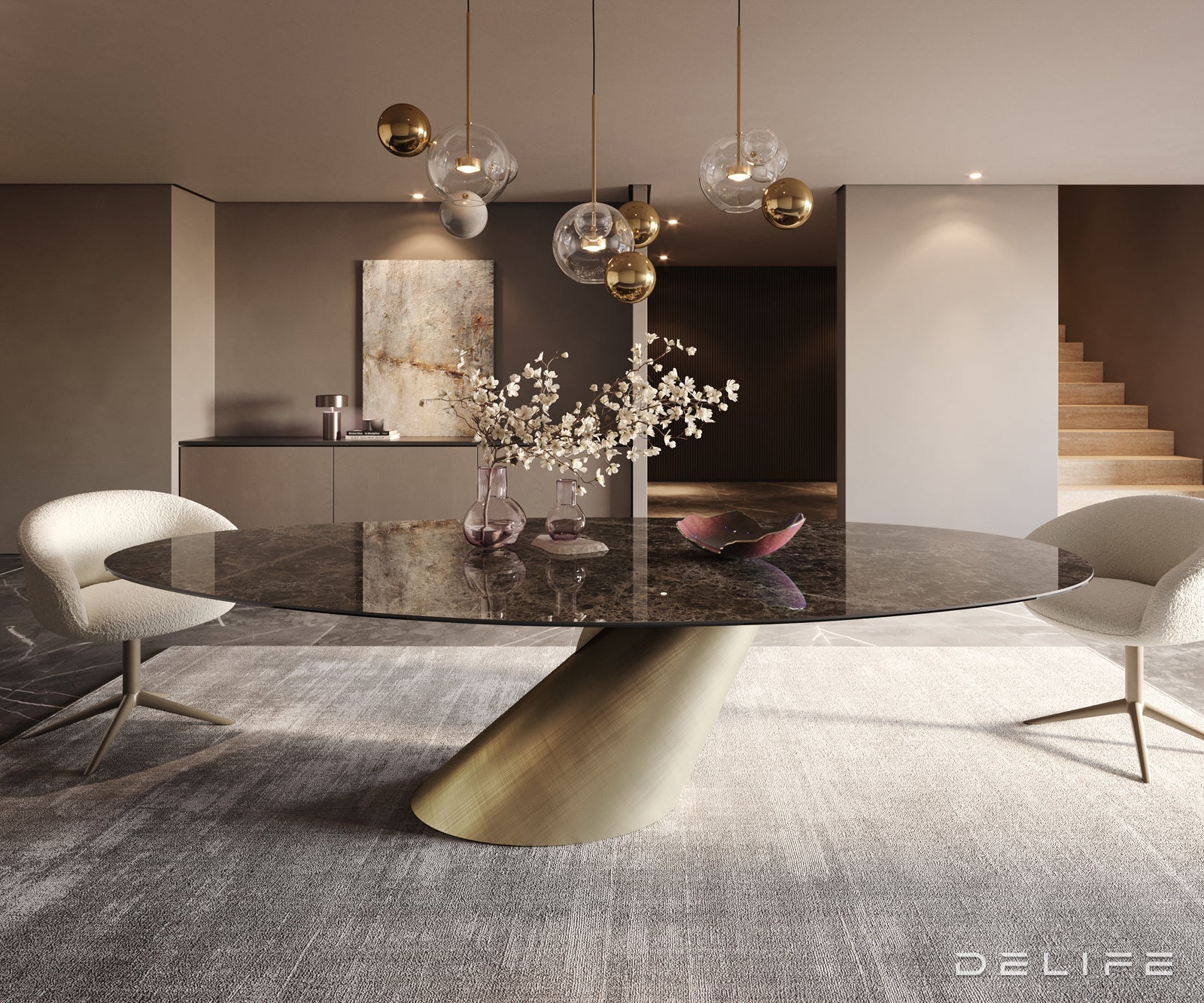 Blagovaonski stol Edge 280x130cm, Materijal: Keramika