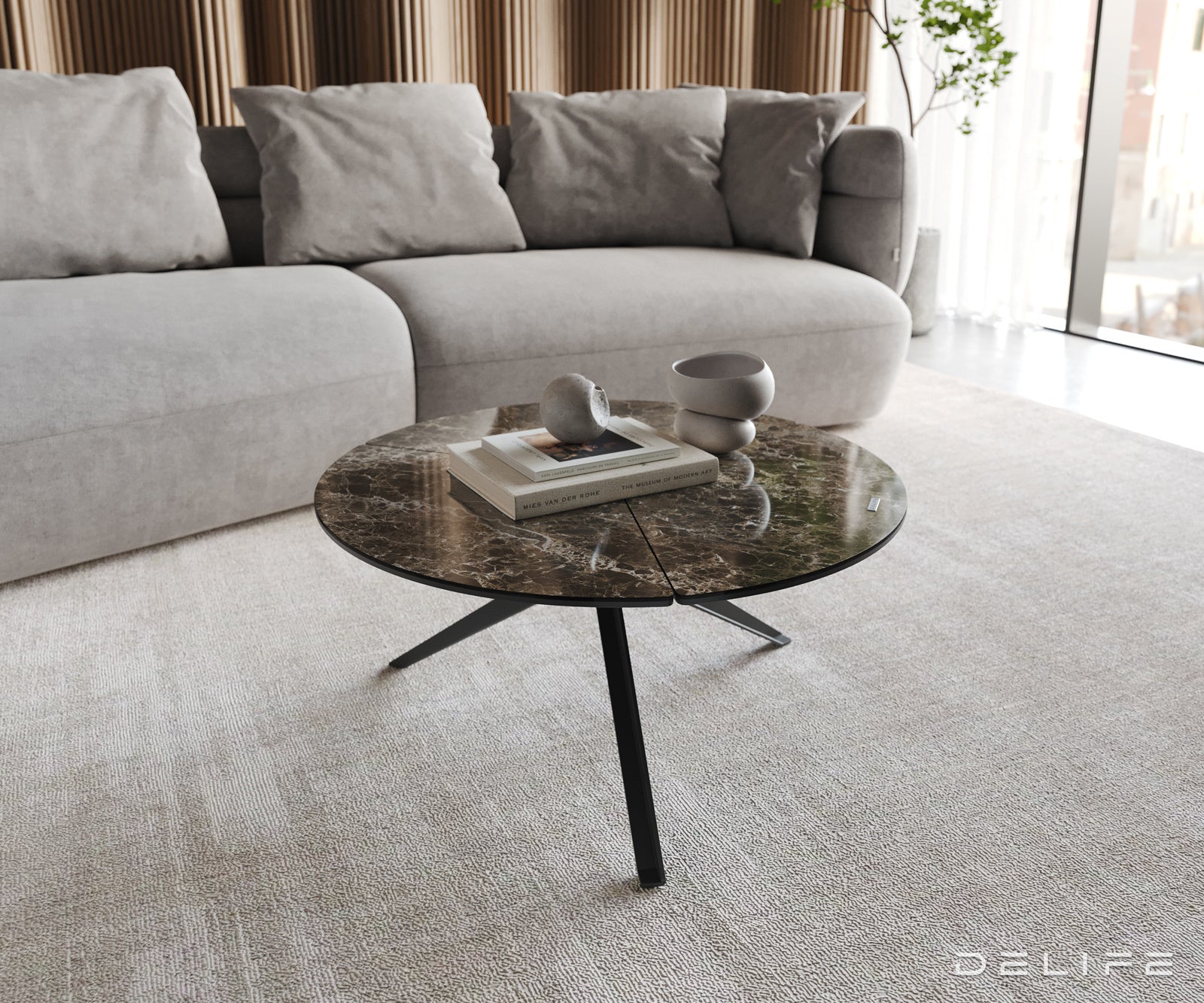 Klub stolić Delron 70x70cm, Materijal: Keramika