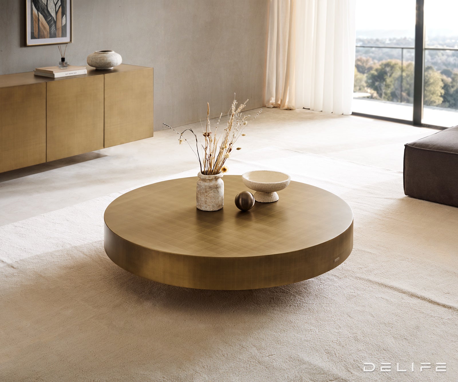 Klub stolić Ryo 120x120cm, Materijal: Metal