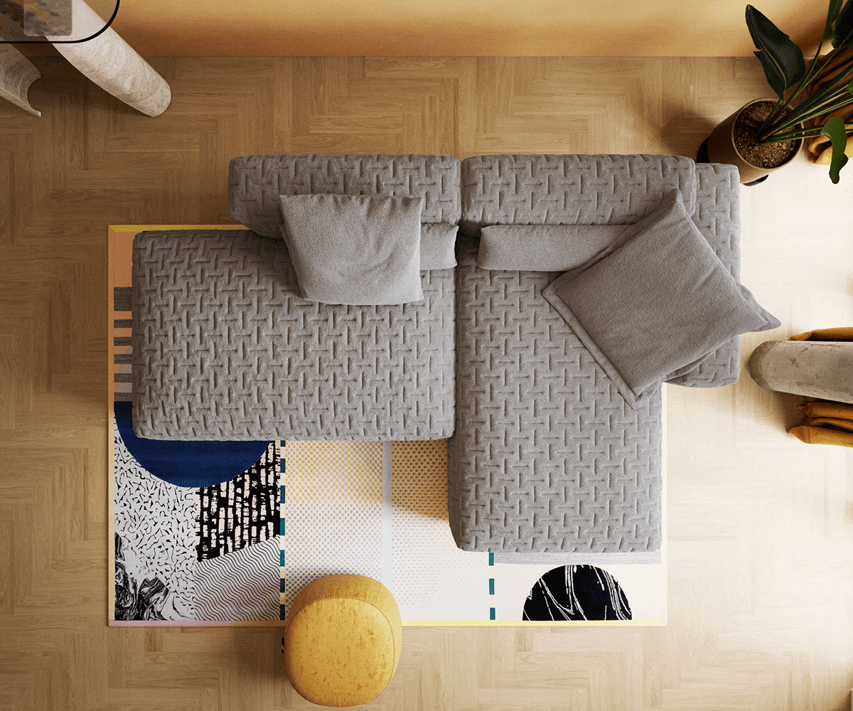Modularna garnitura Freestyle 310x200cm, Materijal: Strukturirana tkanina