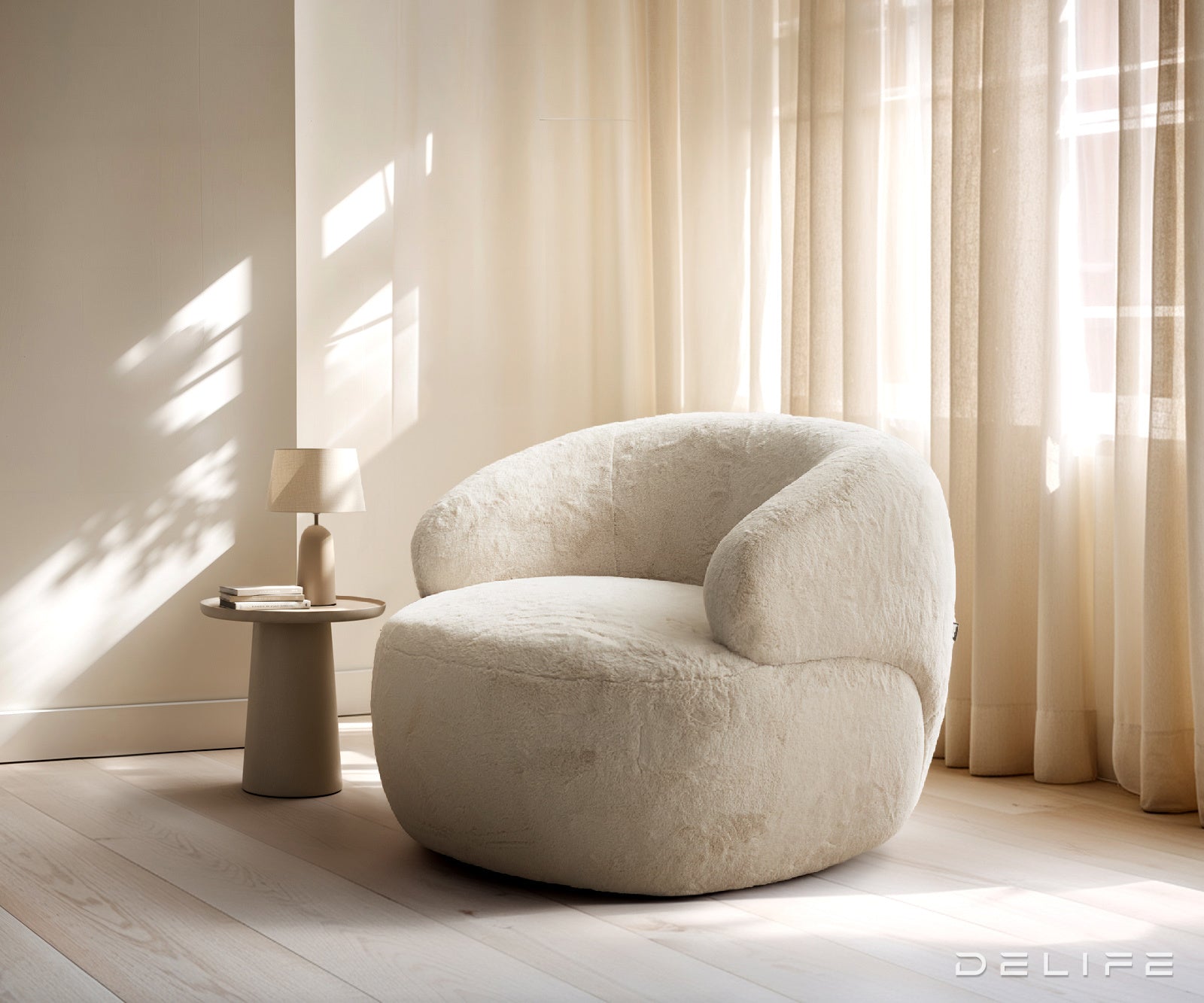 Fotelja Nova 88x88cm, Materijal: Pliš Rebrasta Tkanina