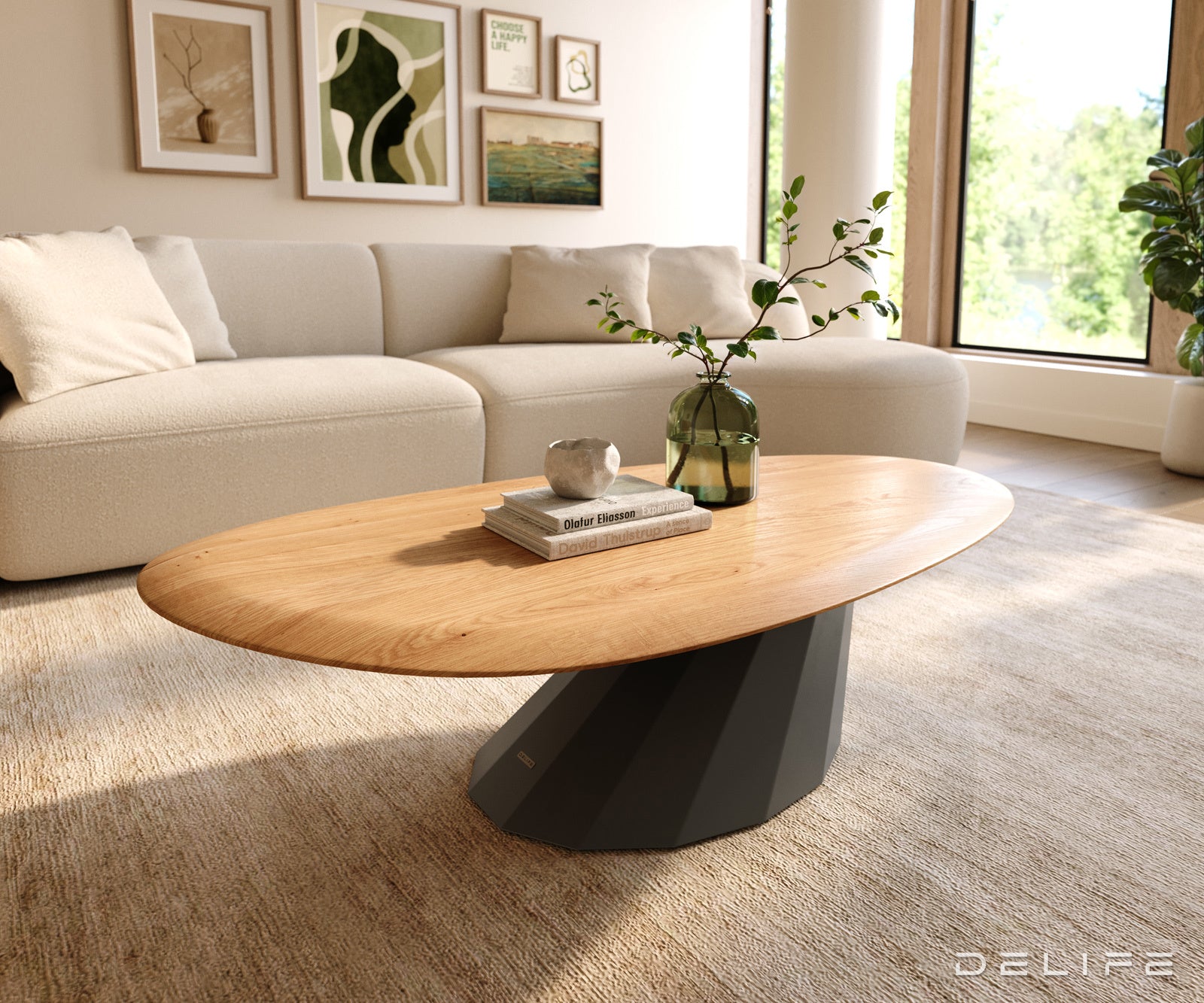Klub stolić Edge 140x75cm, Materijal: Hrast