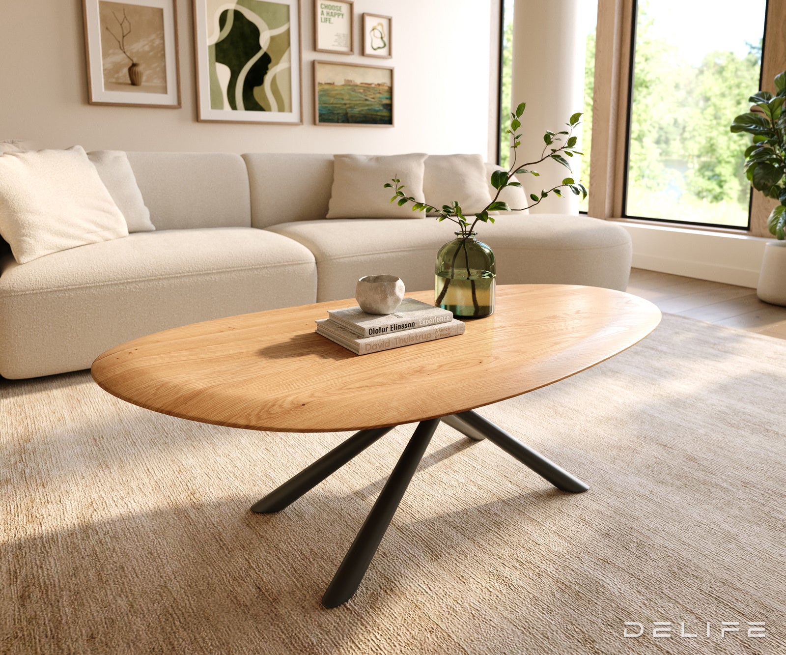 Klub stolić Edge 140x75cm, Materijal: Hrast