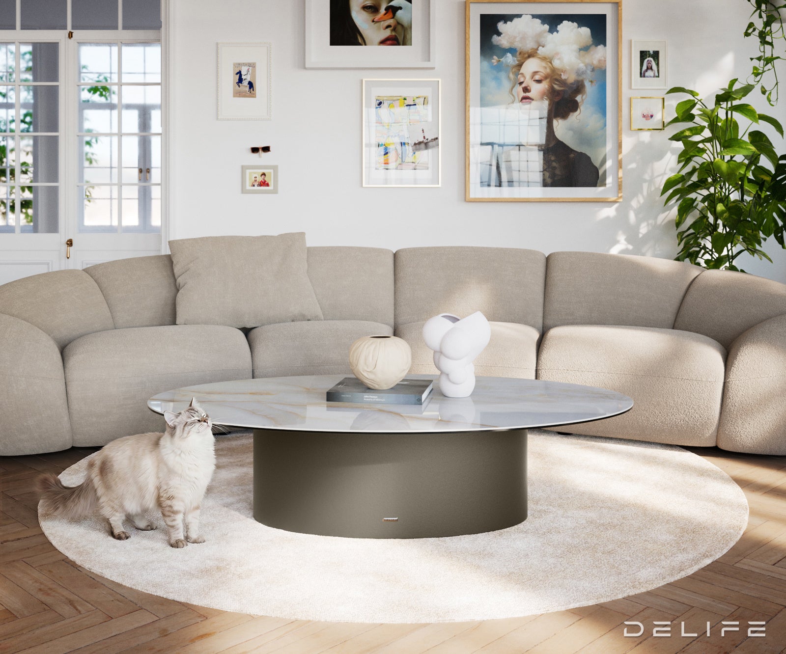 Klub stolić Edge 140x80cm, Materijal: Keramika Laminam