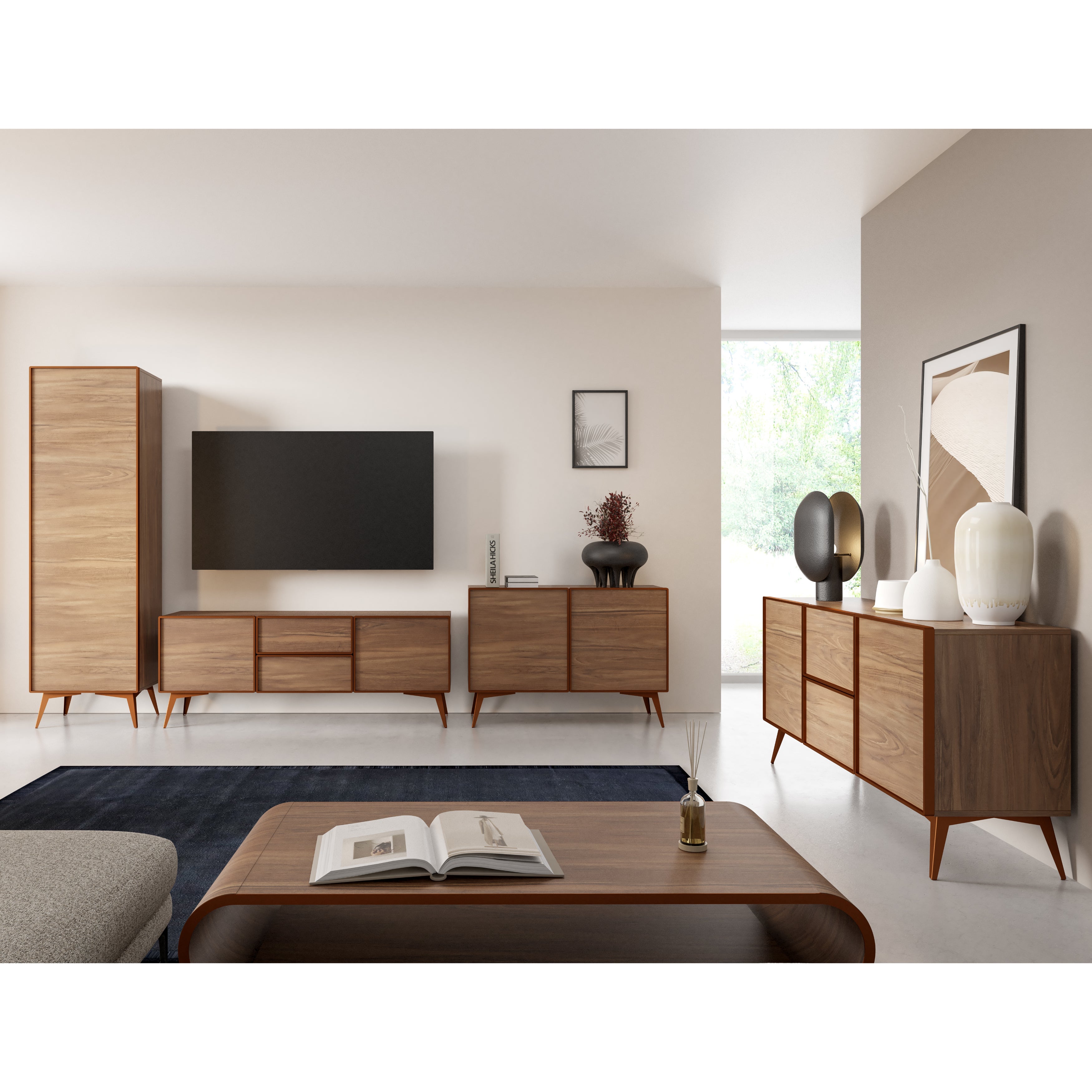 Vitrina Mavero 200x60cm, Materijal: Laminirana ploča