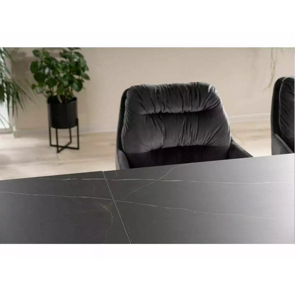 Blagovaonski stol Salvadore 160/240x90cm, Materijal: Kaljeno staklo/Keramika