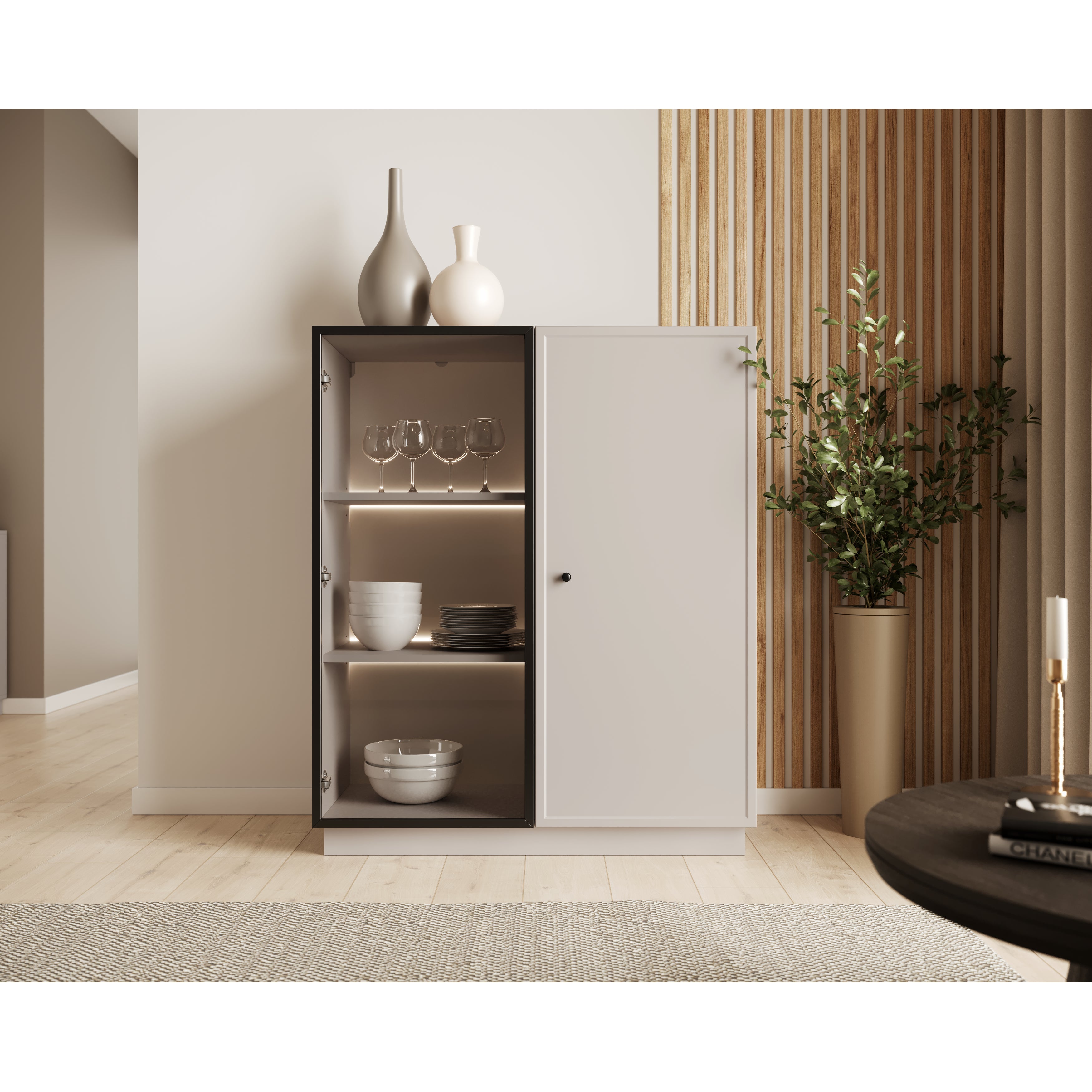 Vitrina Lorini 100x45cm, Materijal: MDF