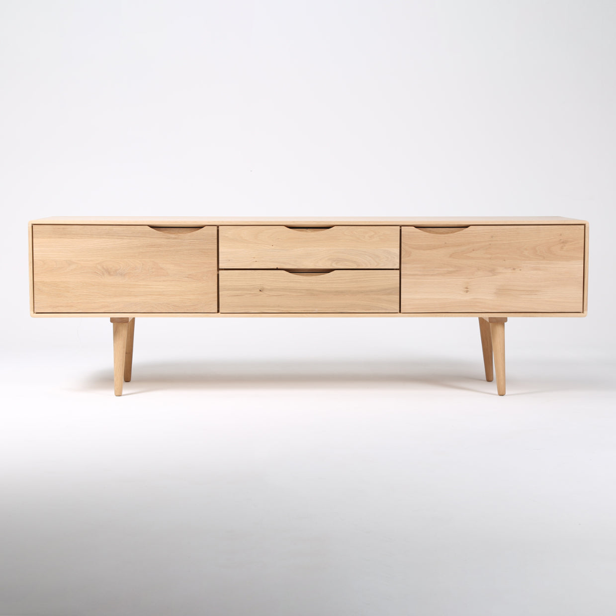 Tv Komoda Primo Bassa 160x41 cm, Materijal: Puno drvo Hrast