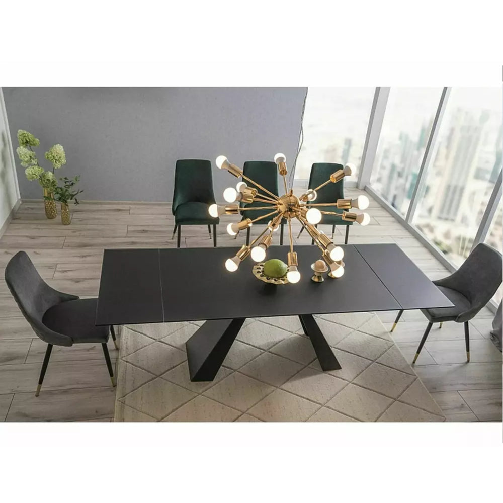 Blagovaonski stol Salvadore 160/240x90cm, Materijal: Kaljeno staklo