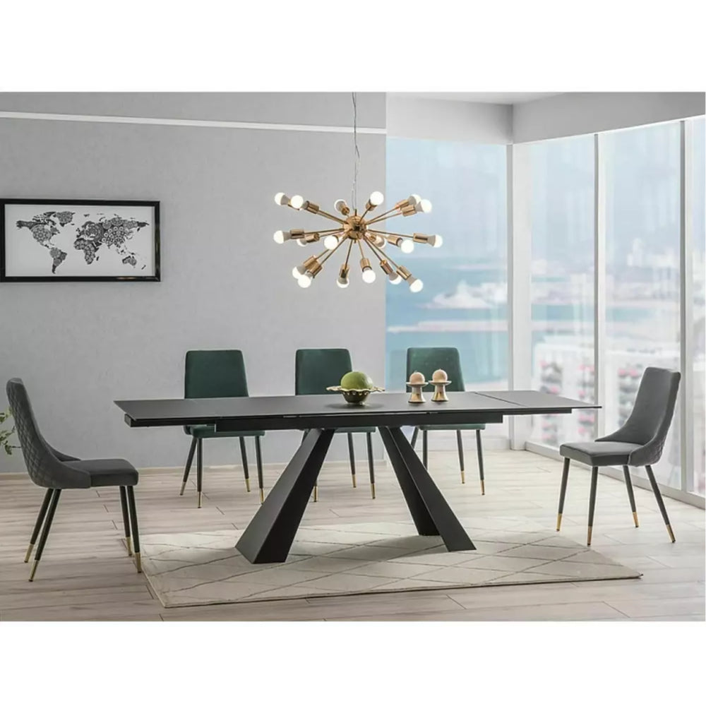 Blagovaonski stol Salvadore 160/240x90cm, Materijal: Kaljeno staklo