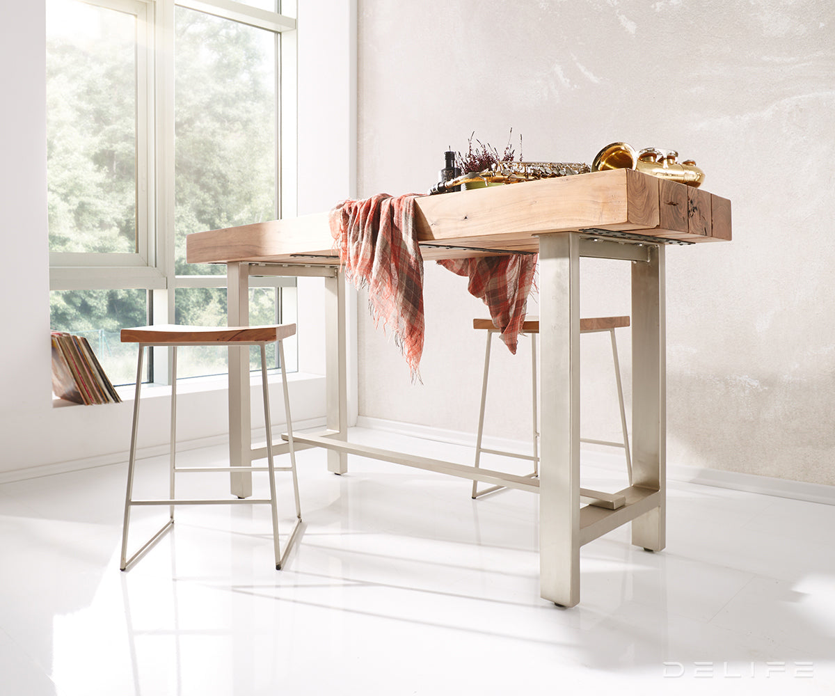 Barski stol Blokk 165x60cm, Materijal: Bagrem