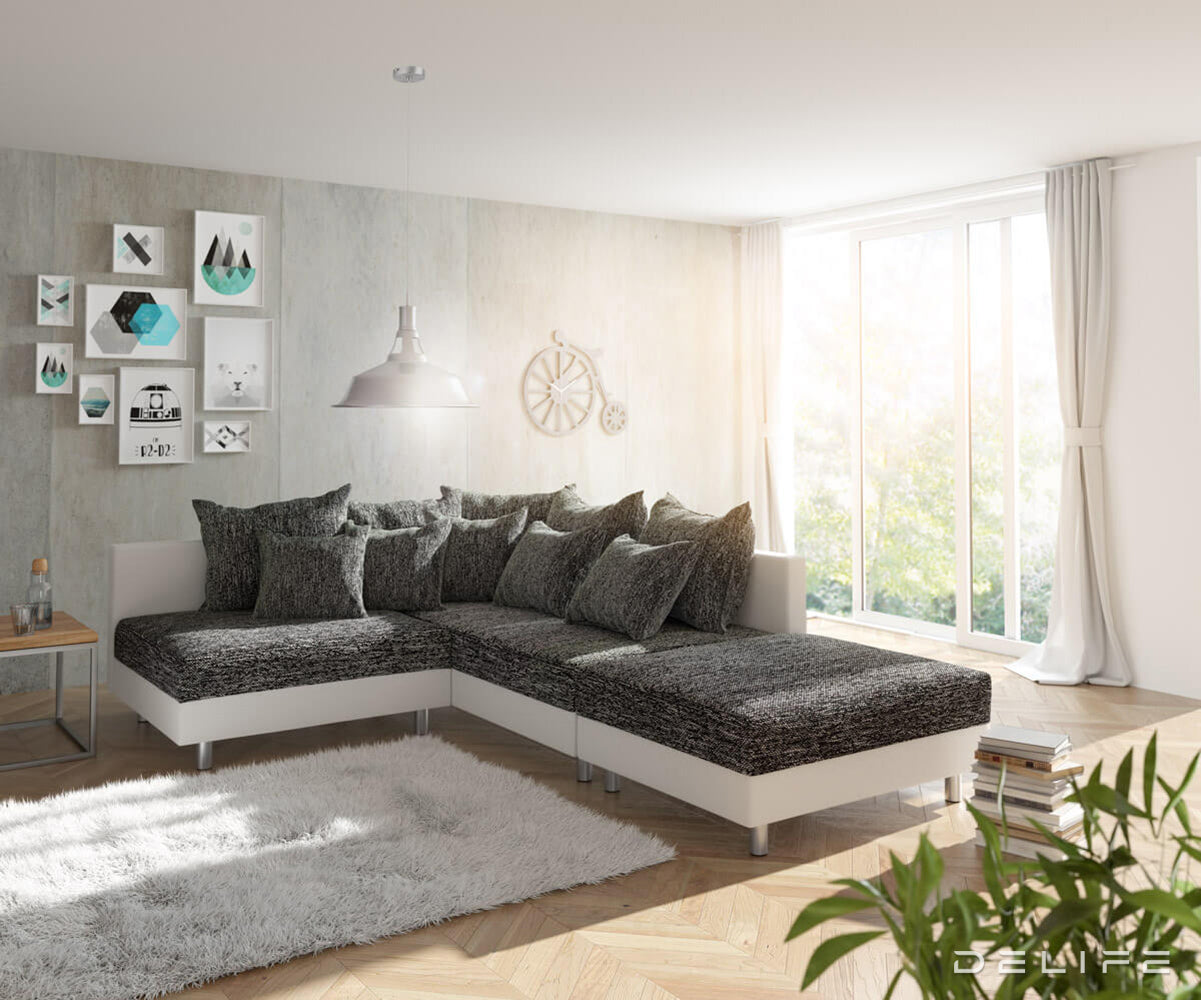 Kutna garnitura Clovis 200x185cm, Materijal: Strukturirana tkanina/Umjetna koža
