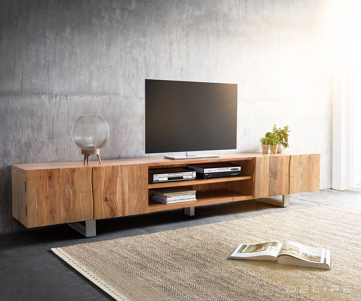 Komoda Live Edge 200x46cm, Materijal: Bagrem