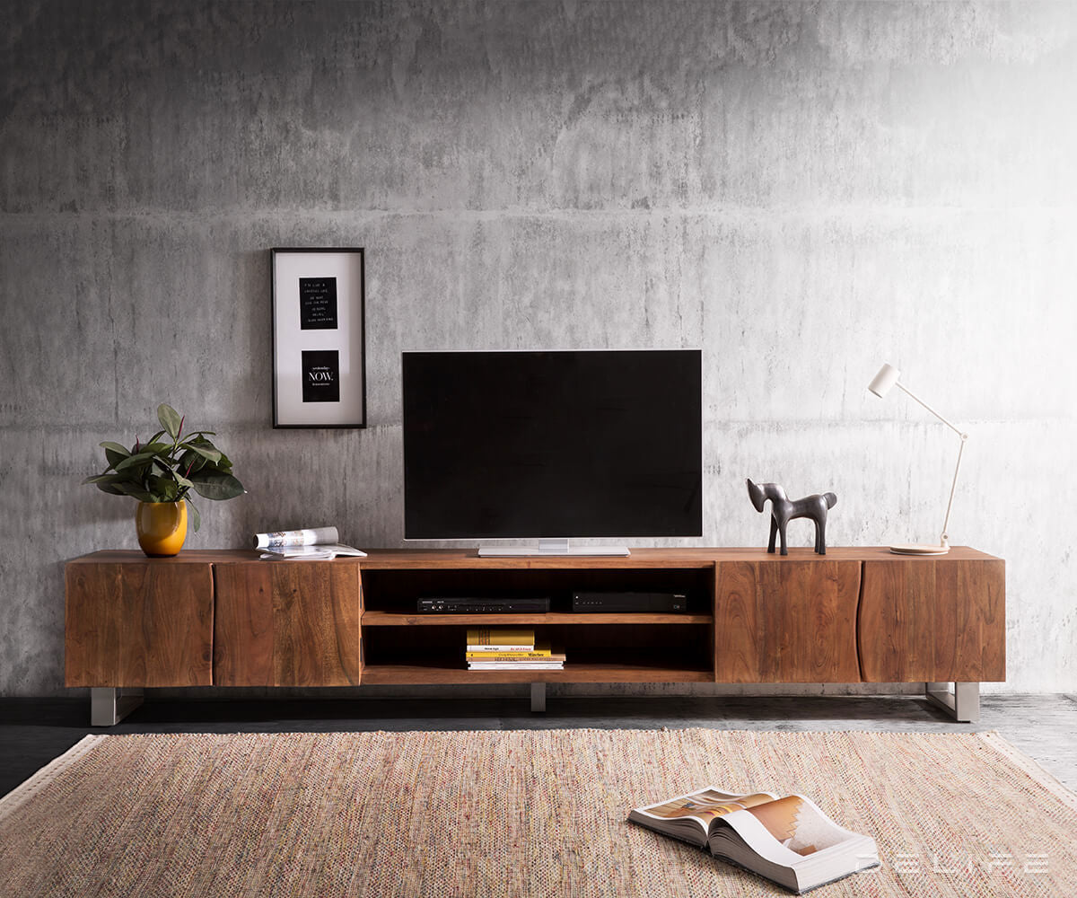 Komoda Live Edge 200x46cm, Materijal: Bagrem