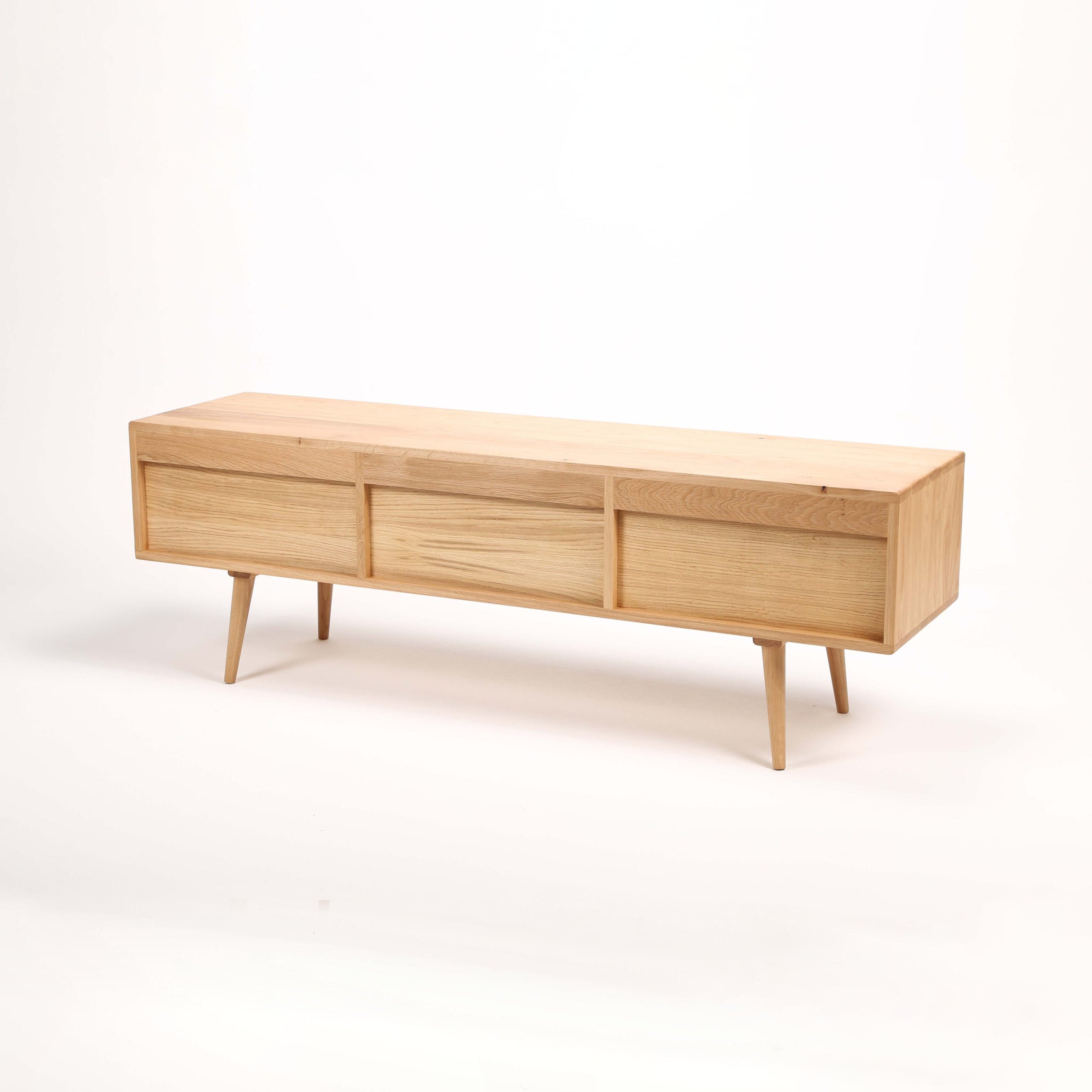 Tv Komoda Primo Bassa 160x41 cm, Materijal: Puno drvo Hrast