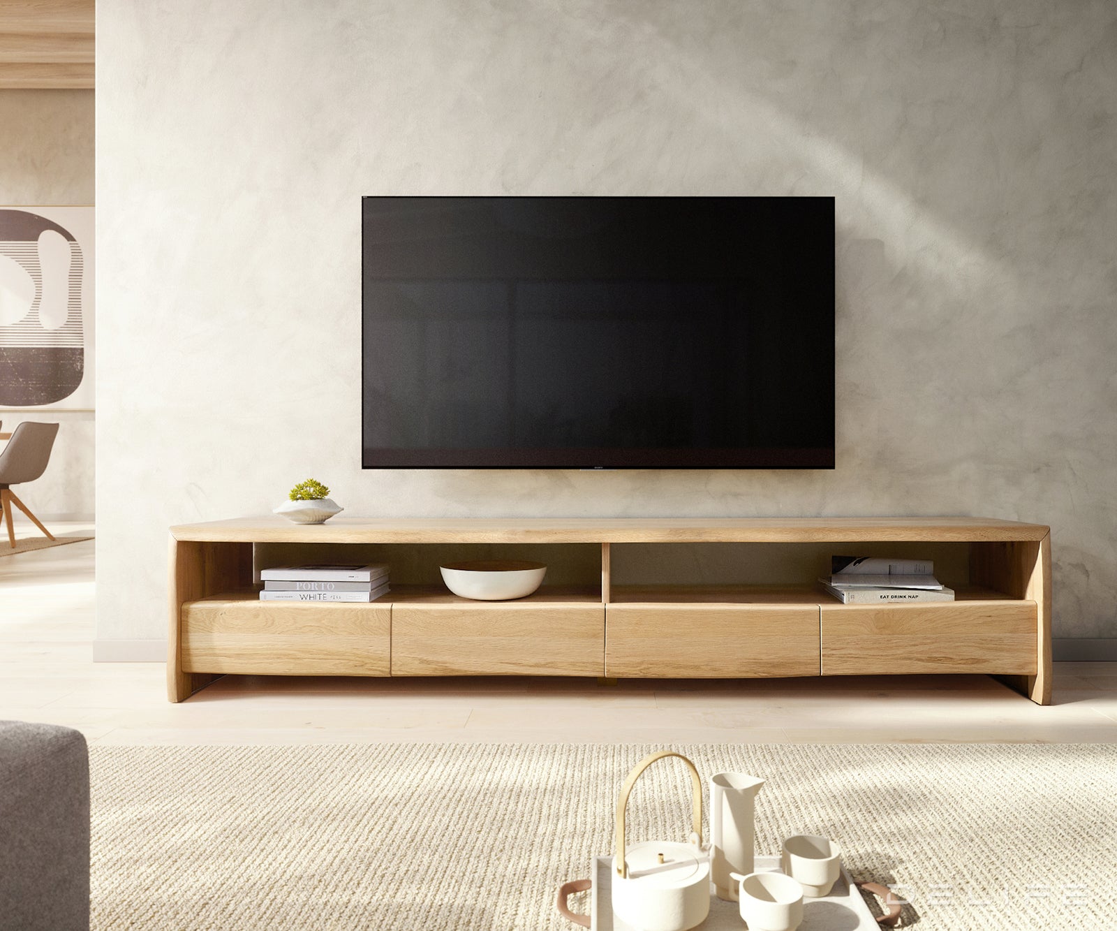 Komoda Live Edge, Materijal: Hrast