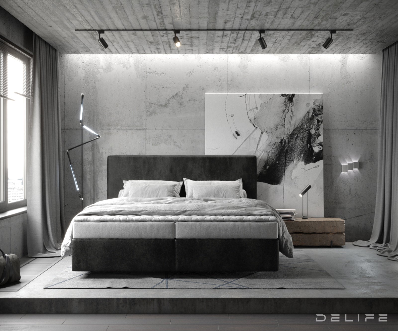 Box spring krevet Dream-Well s madracem i nadmadracem, Materijal: Mikrofibra