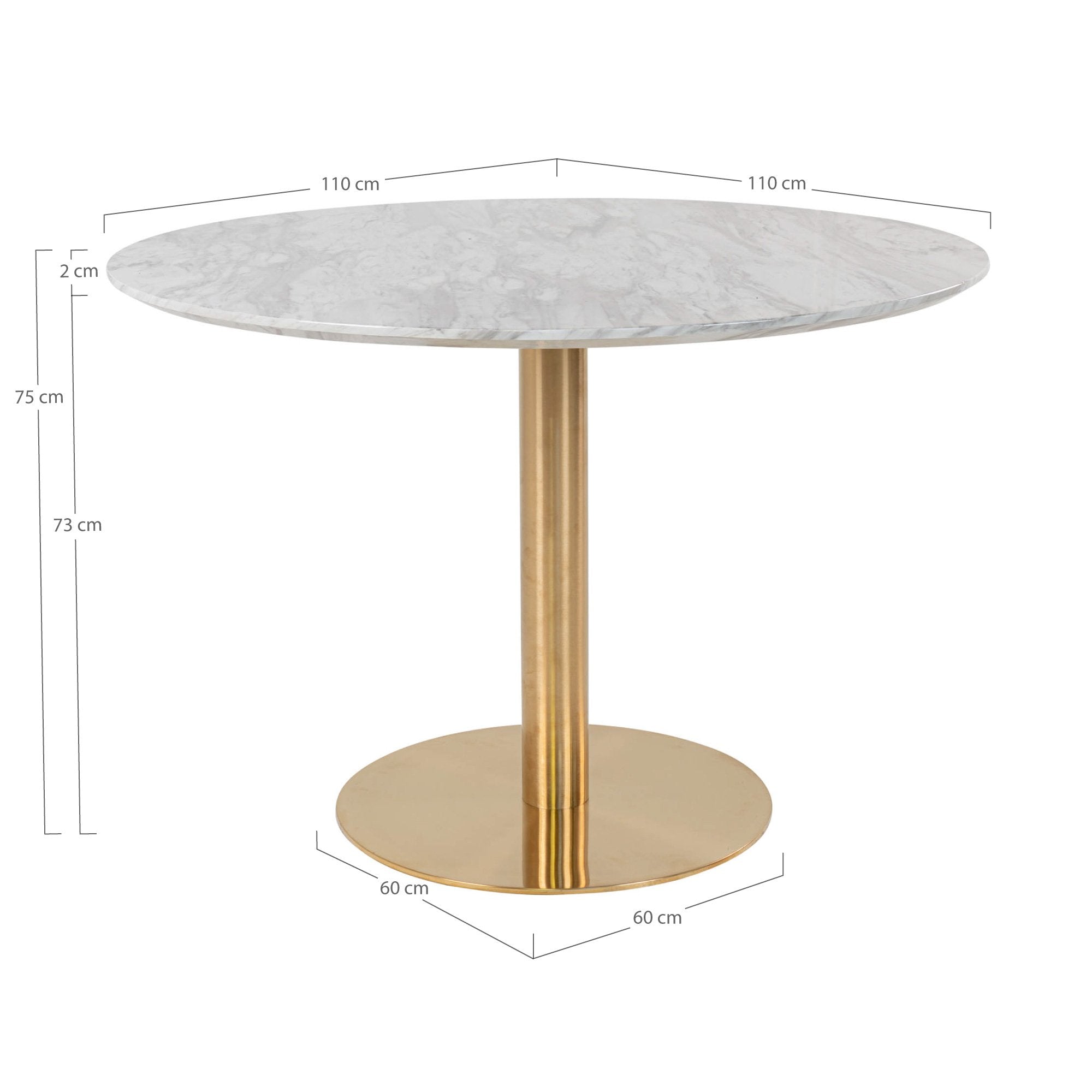 Fiksni stol Bolzano 110x75cm, Materijal: MDF/Čelik