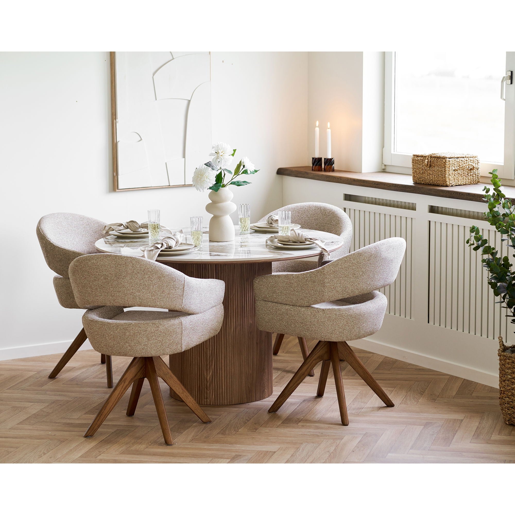 Fiksni stol Athens 120x120cm, Materijal: Keramika/MDF