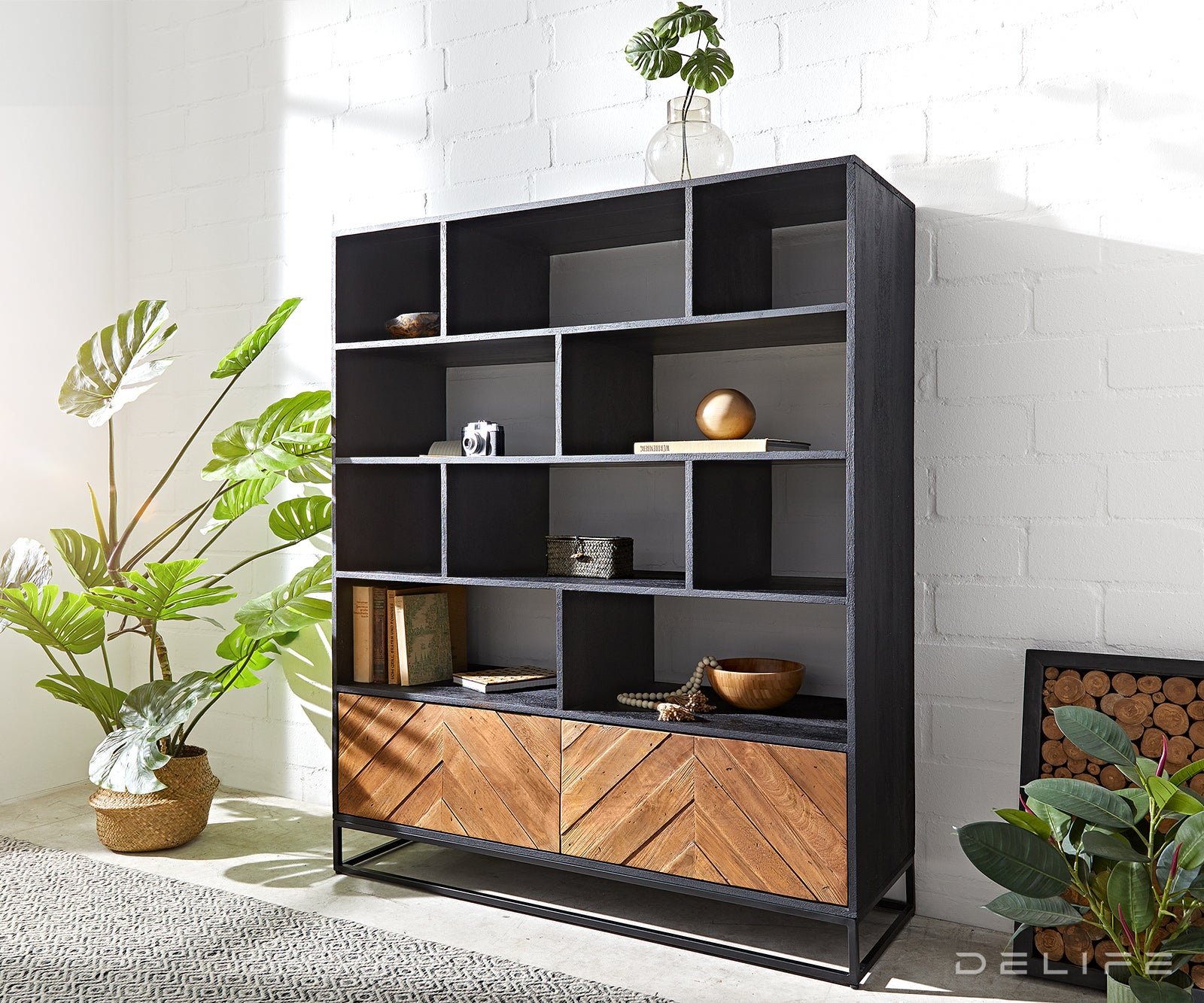 Visoka komoda Famke 120cm, Materijal: Mango