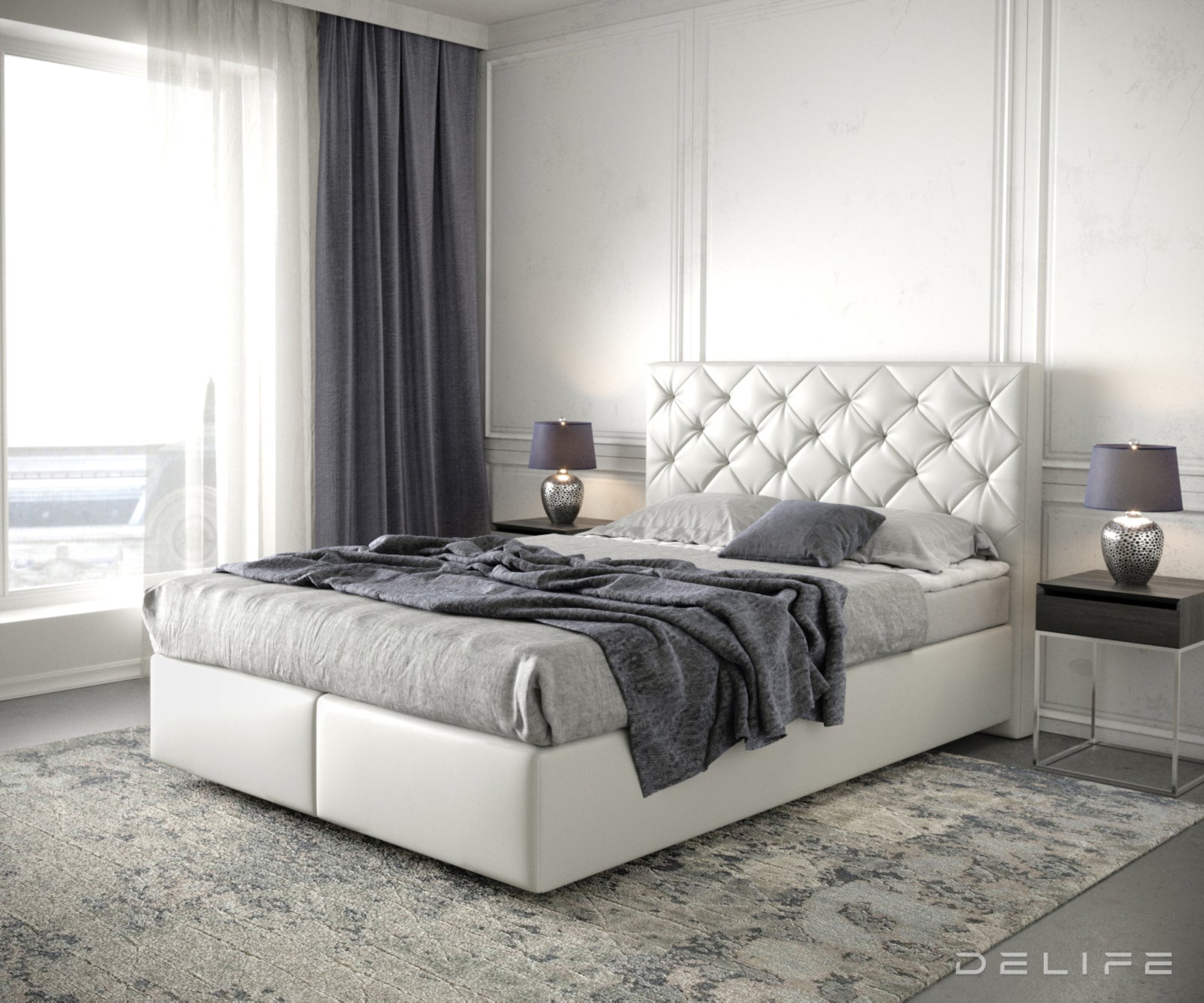 Box spring krevet Dream-Great s madracem i nadmadracem, Materijal: Umjetna koža