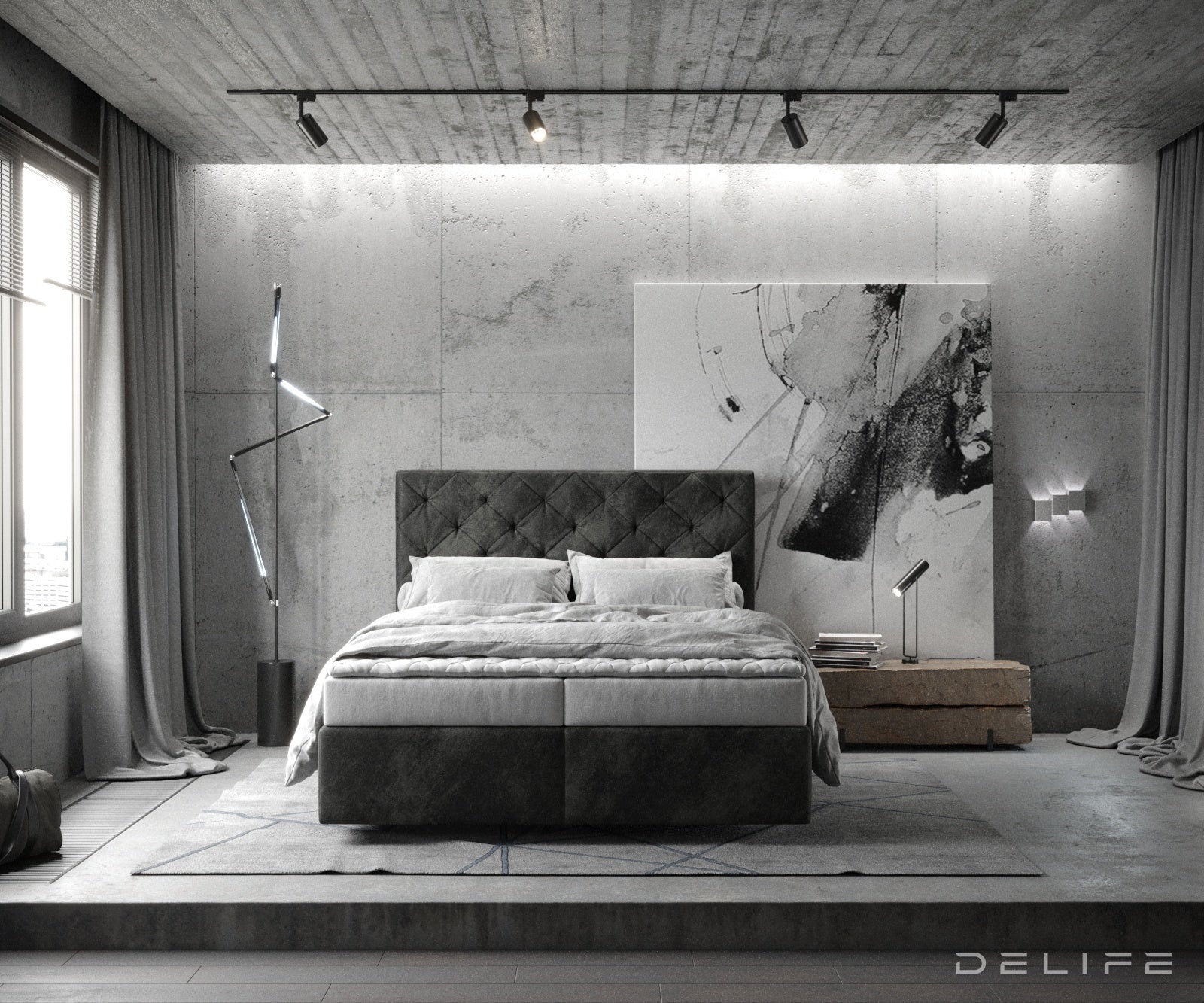 Box spring krevet Dream-Great s madracem i nadmadracem, Materijal: Mikrofibra