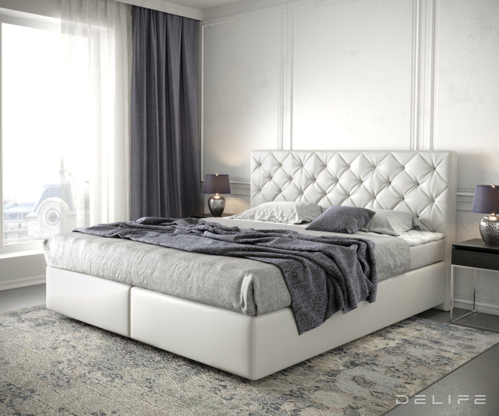Box spring krevet Dream-Great s madracem i nadmadracem, Materijal: Umjetna koža