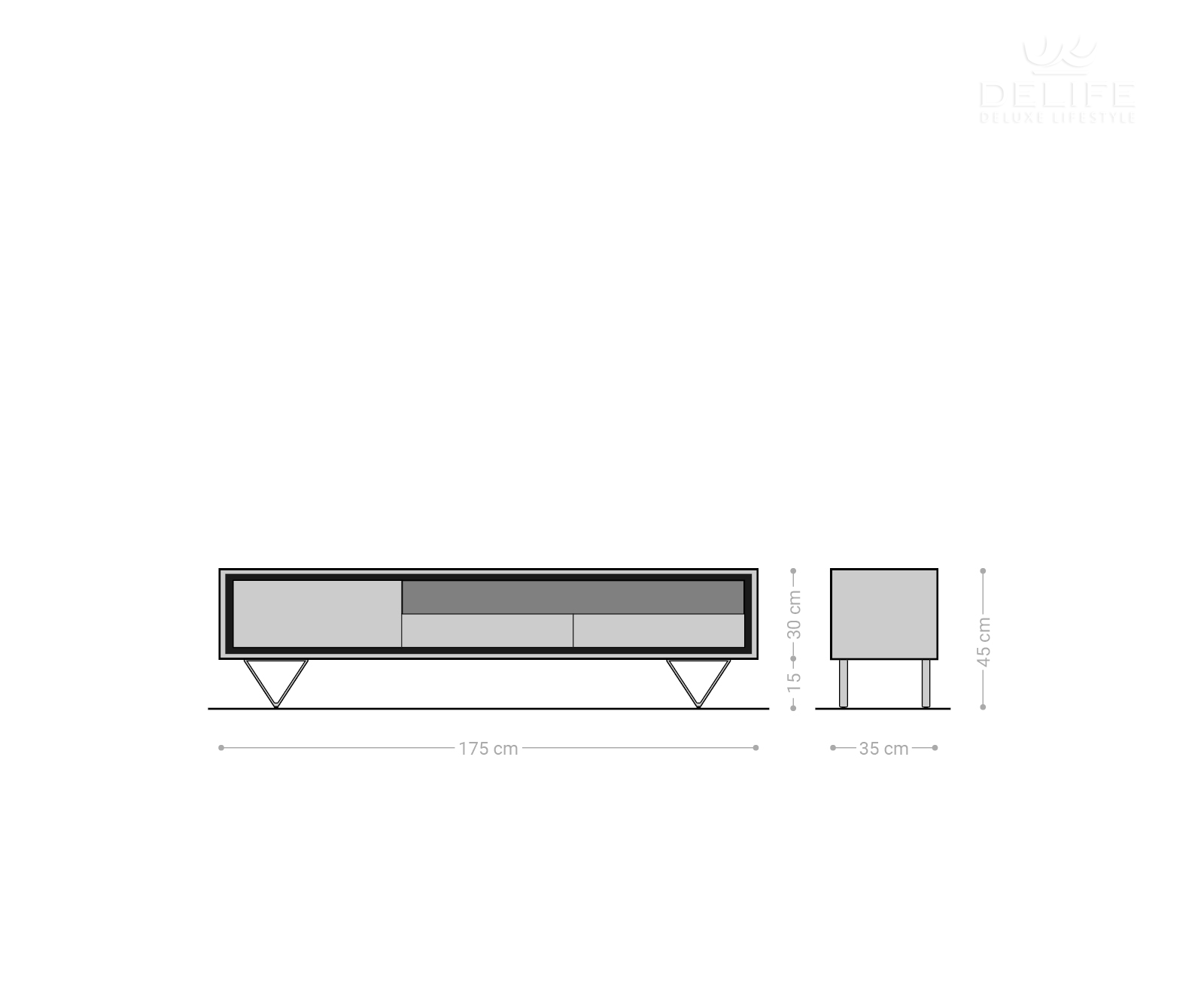 Komoda Stonegrace 175cm, Materijal: Bagrem