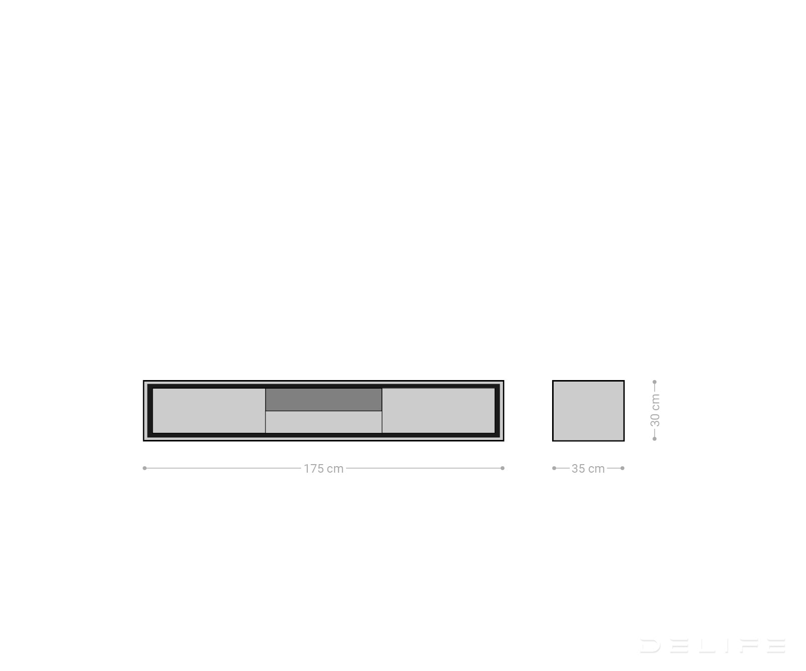 Komoda Stonegrace 175cm, Materijal: Bagrem