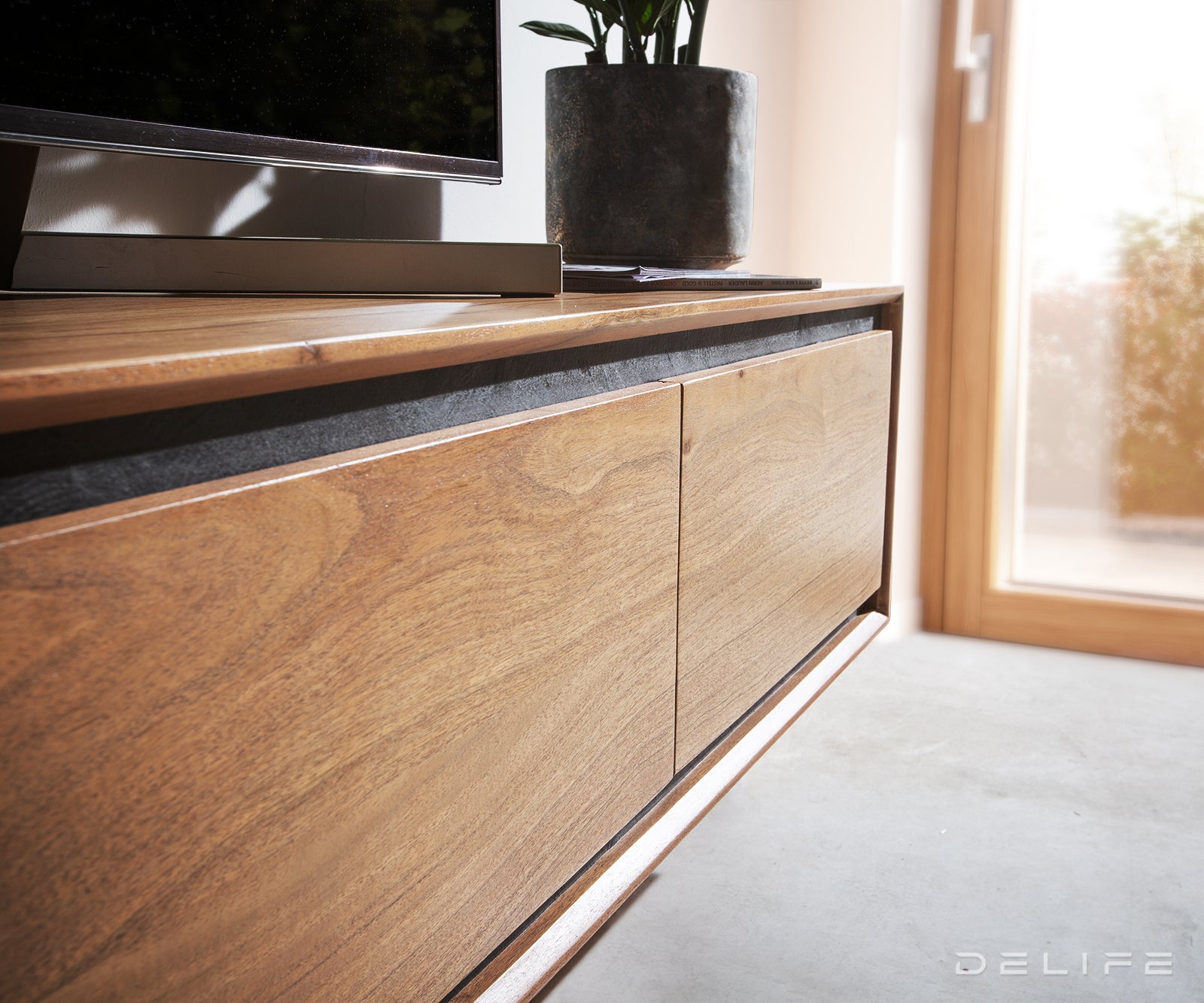 Komoda Stonegrace 4 vrata, 200cm, Materijal: Bagrem