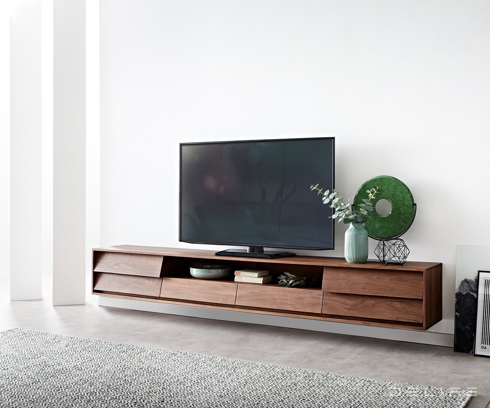 TV komoda Eloi 240x33cm,  Materijal: Bagrem