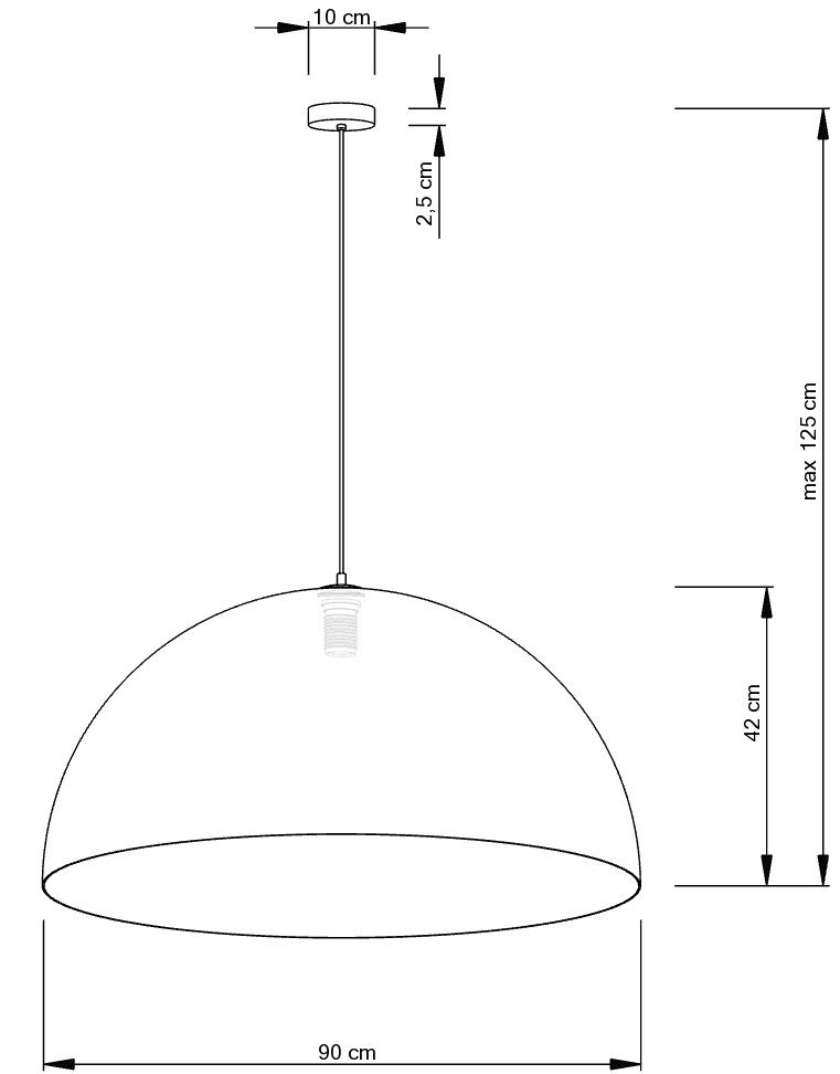 Viseća rasvjeta Sfera bijela