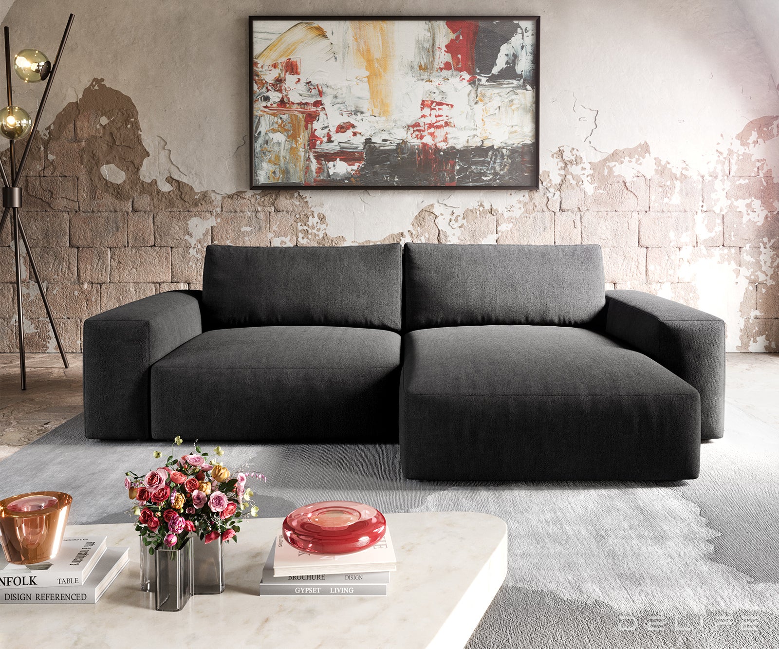 Kutna garnitura Lanzo XL 274x175x69cm, Materijal: Mikrofibra