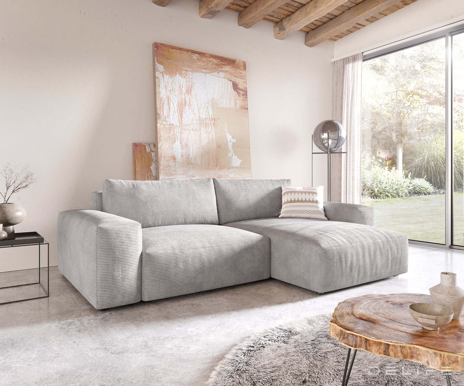 Kutna garnitura Lanzo XL 274x175cm, Materijal: Rebrasta tkanina