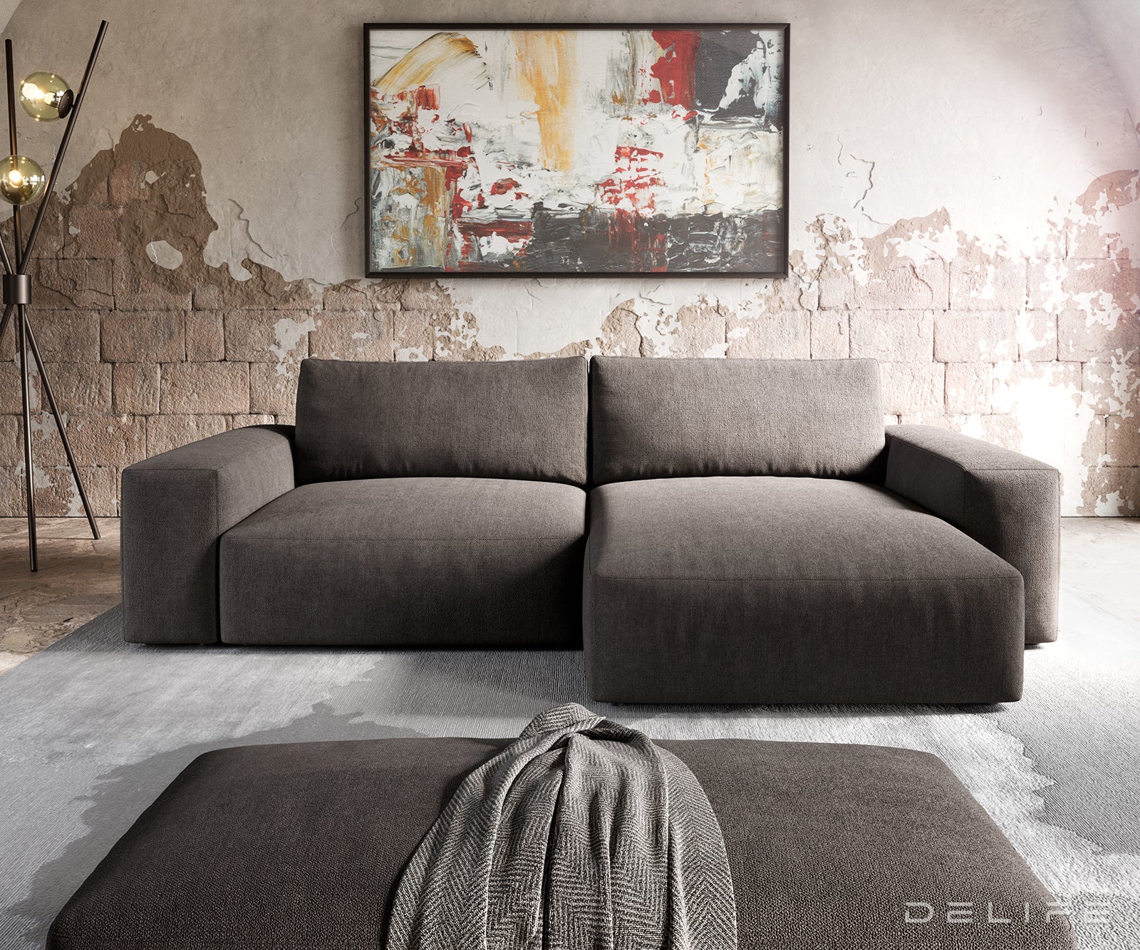 Kutna garnitura Lanzo XL 274x175x69cm, Materijal: Mikrofibra